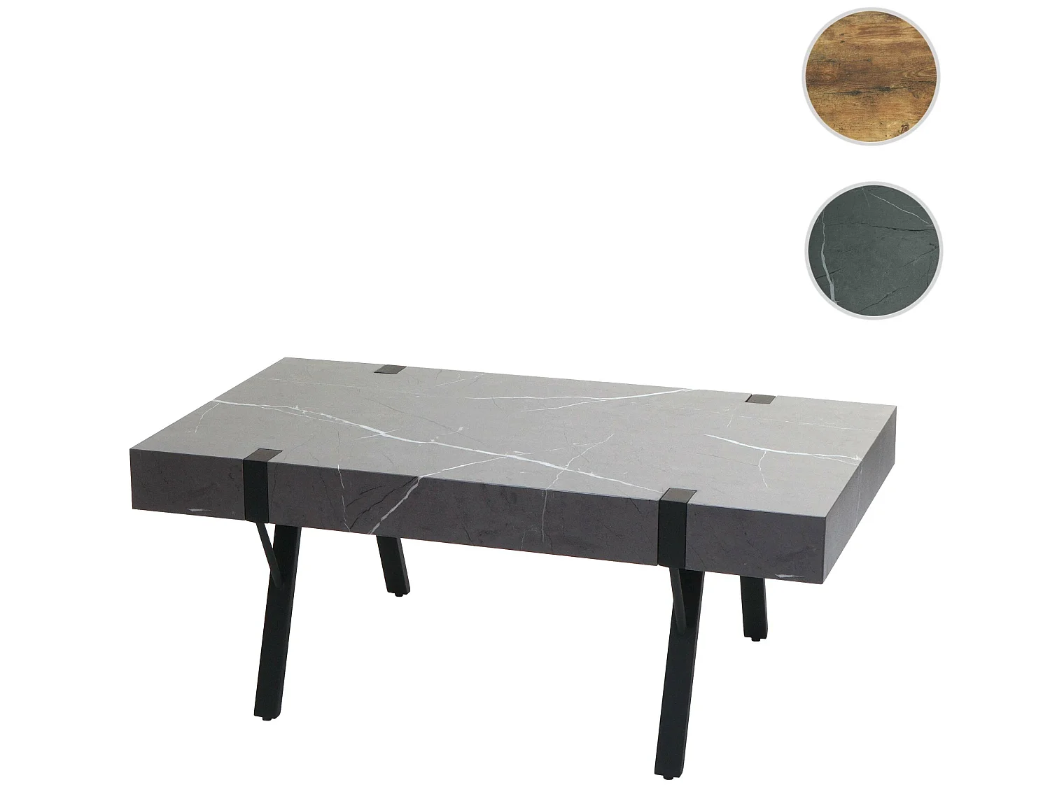 Table basse MCW-L54,  aspect marbre gris