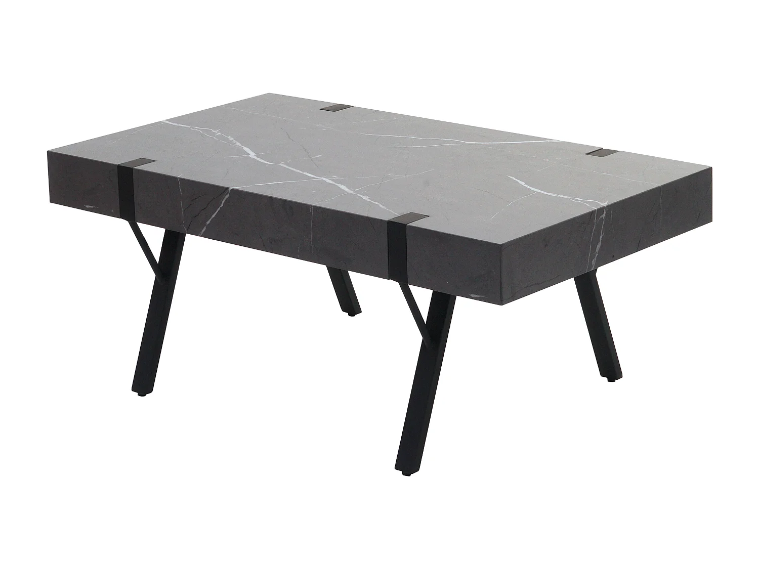 Stolik kawowy MCW-L54,  marmurowy wygląd szary