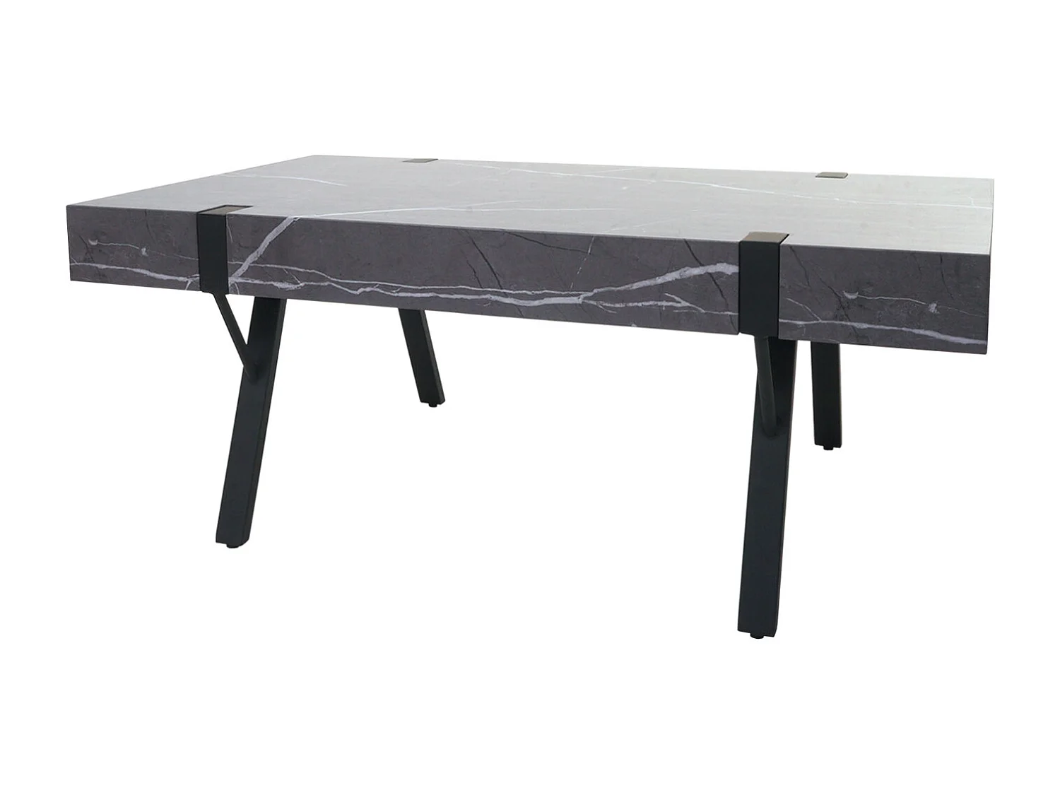 Stolik kawowy MCW-L54,  marmurowy wygląd szary