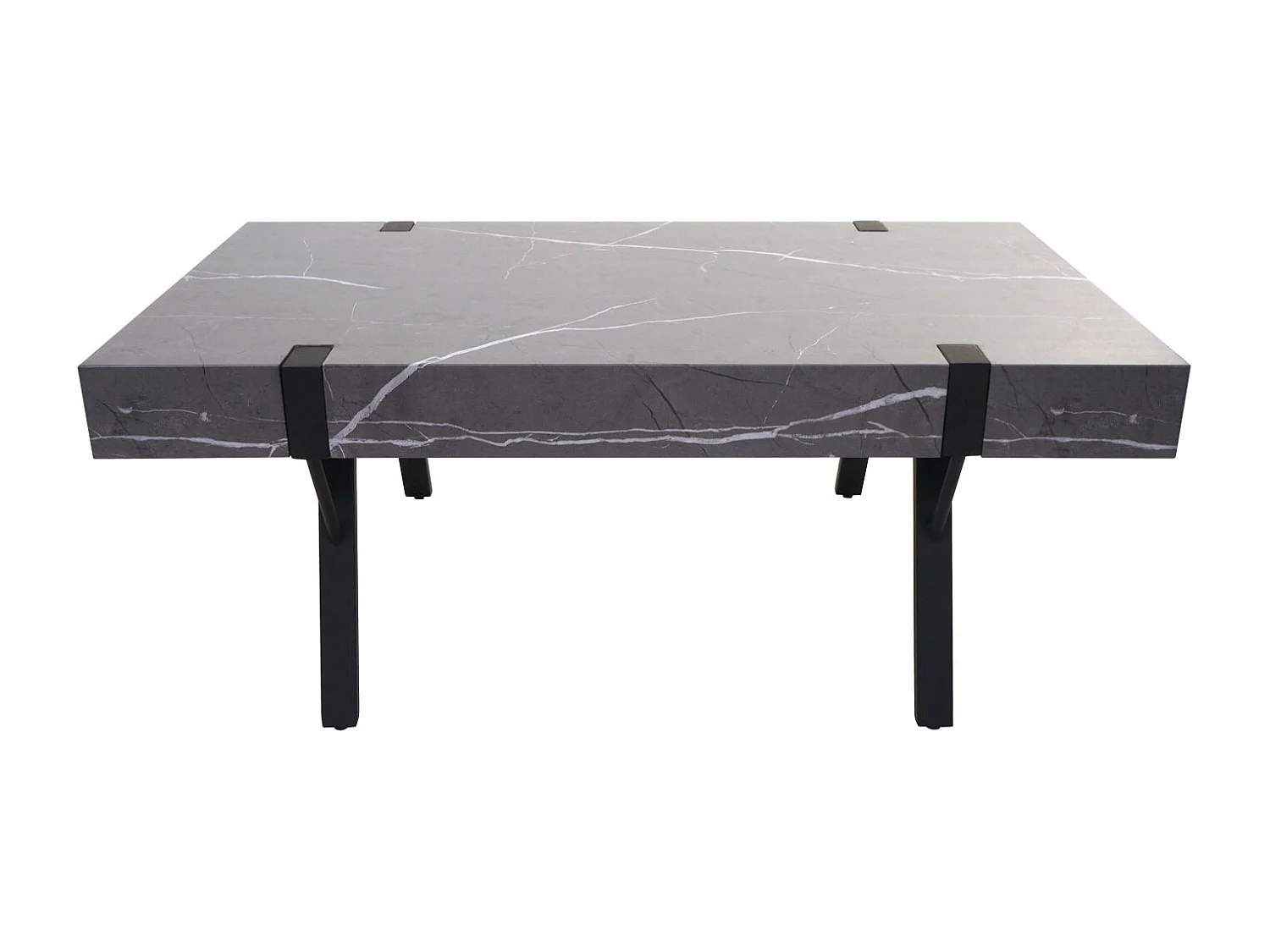 Stolik kawowy MCW-L54,  marmurowy wygląd szary