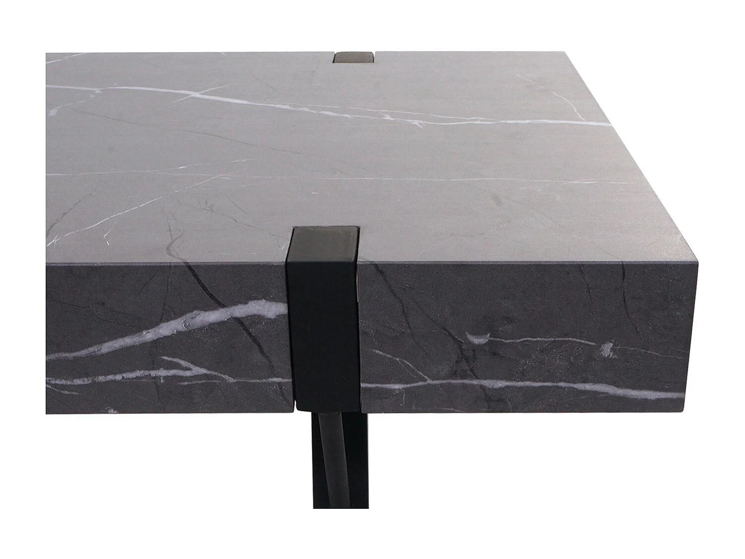 Stolik kawowy MCW-L54,  marmurowy wygląd szary