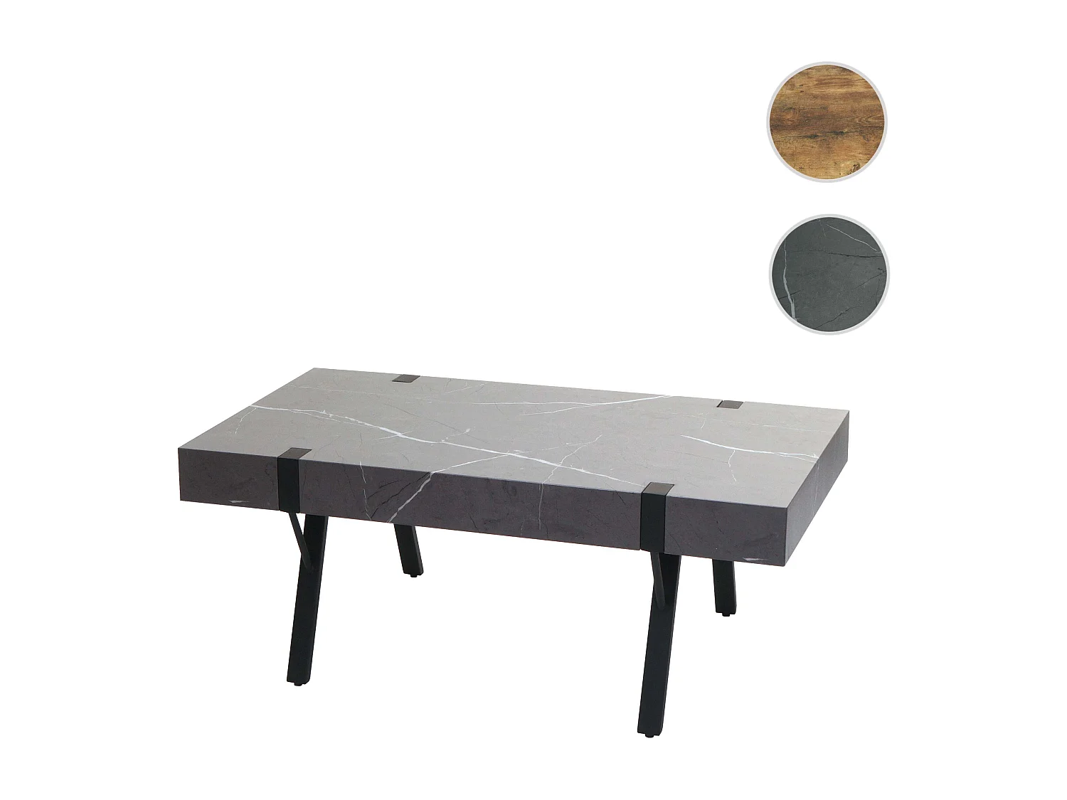 Stolik kawowy MCW-L54,  marmurowy wygląd szary