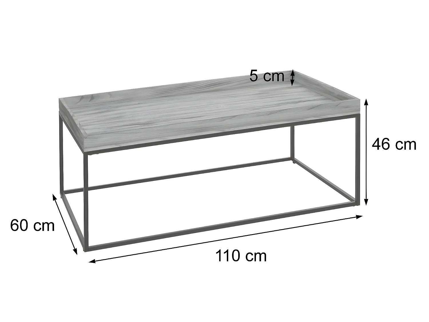 Mesa baja MCW-K71,  color natural