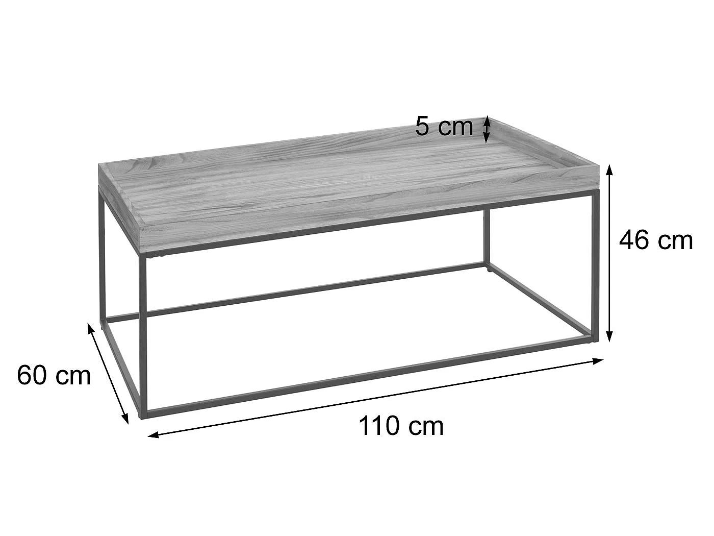 Stolik kawowy MCW-K71,  kolor naturalny
