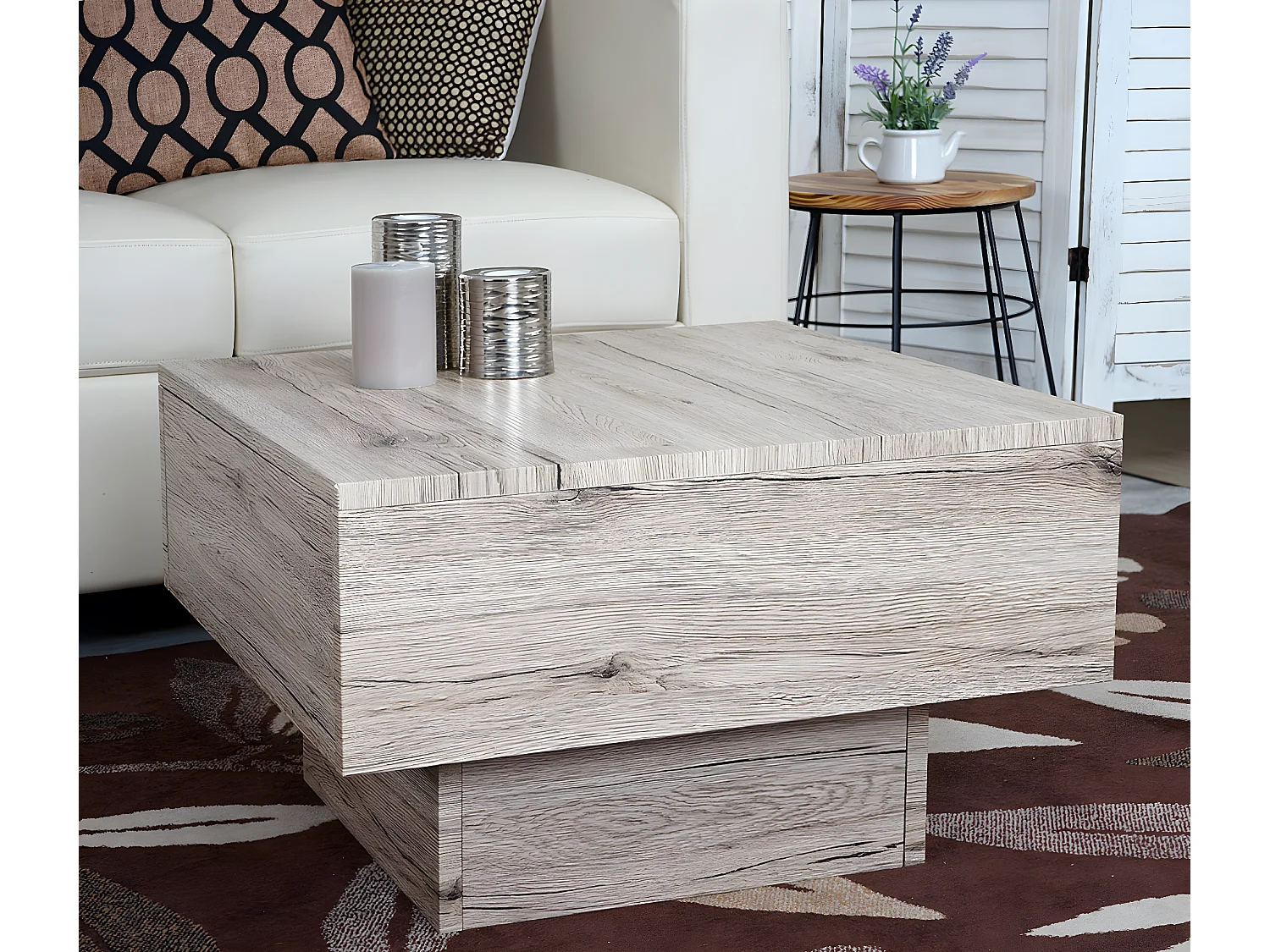 Salontafel MCW-A31 3D-structuur,  sanremo eiken look