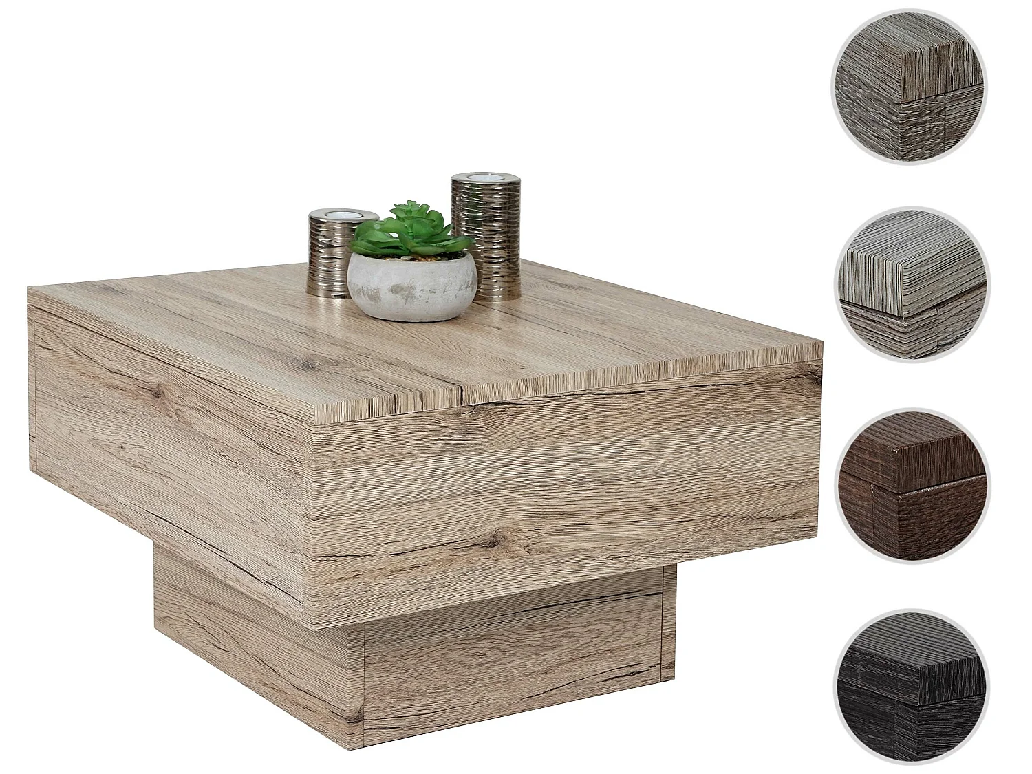 Salontafel MCW-A31 3D-structuur,  sanremo eiken look