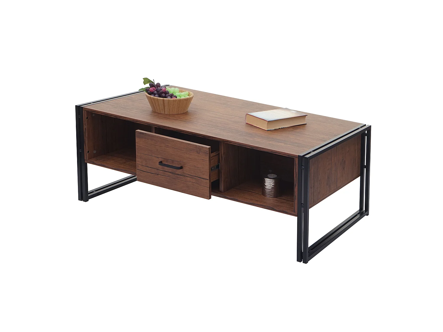 Table basse MCW-A27b,  aspect chêne sauvage