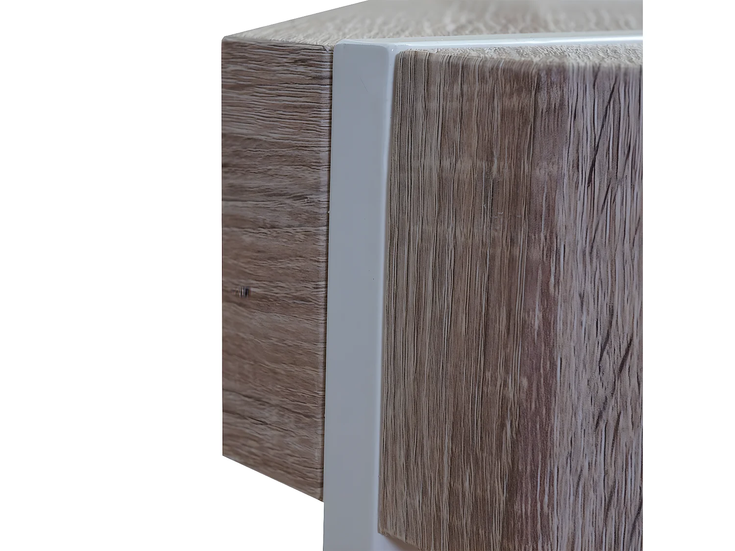 Salontafel Genk T574,  eiken, lichtgekleurde metalen poten