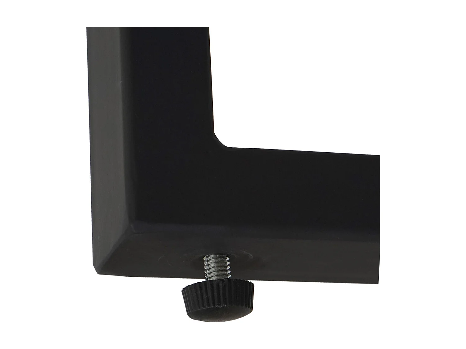 Table basse Genk T576,  chêne foncé, pieds métalliques