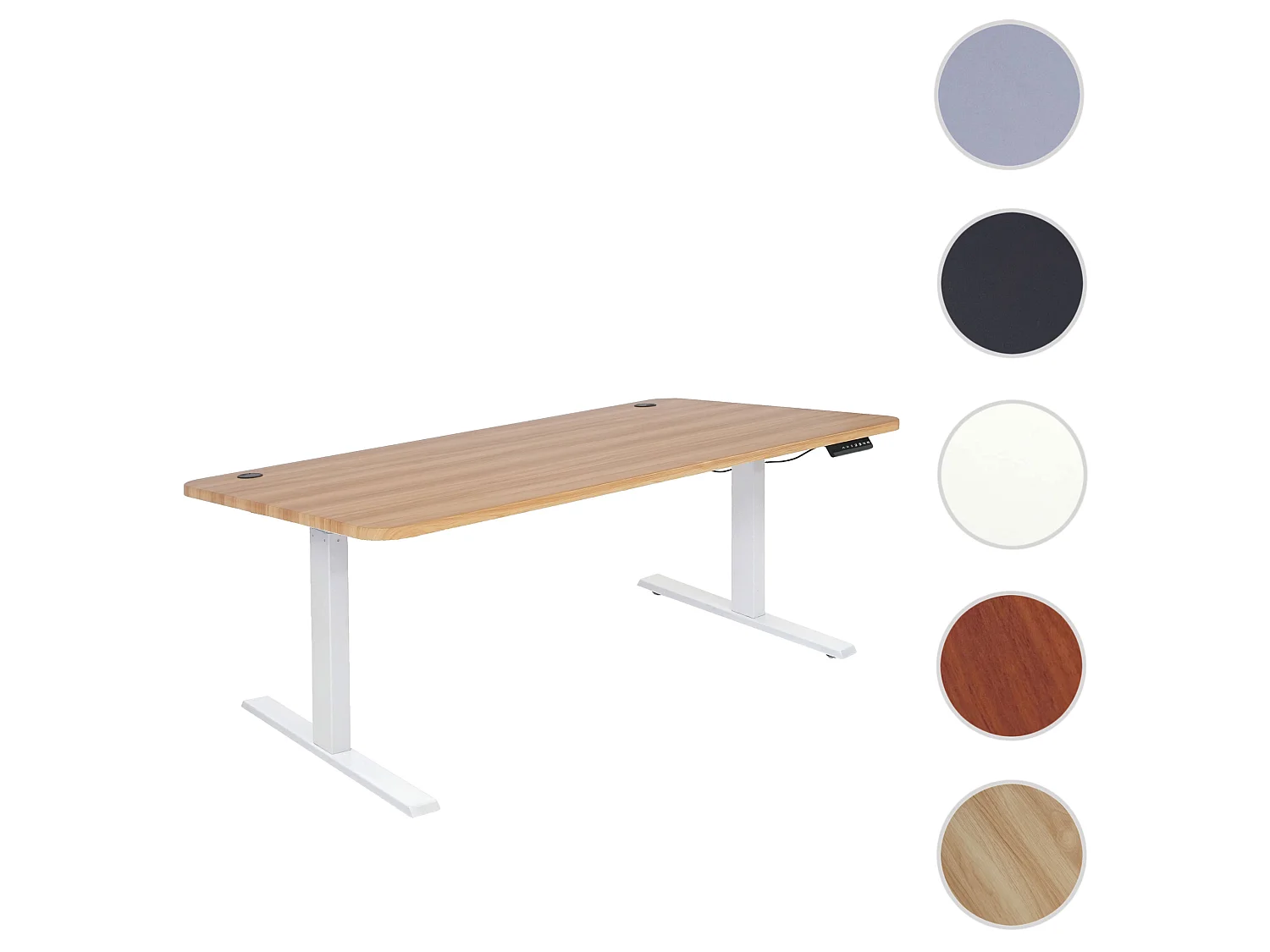 Schreibtisch MCW-D40, Kirsch-Dekor, weiß