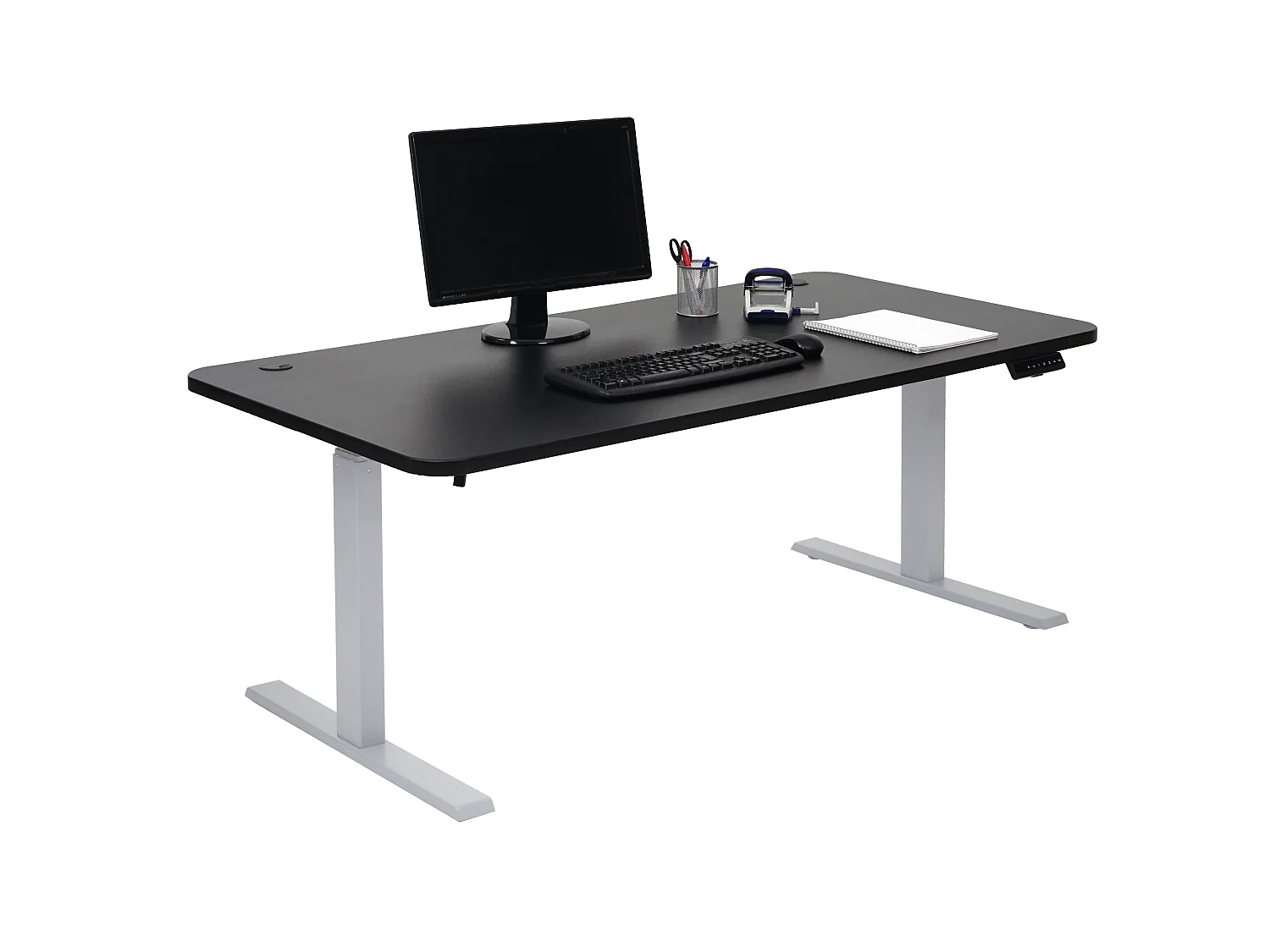 Schreibtisch MCW-D40, Schwarz, grau