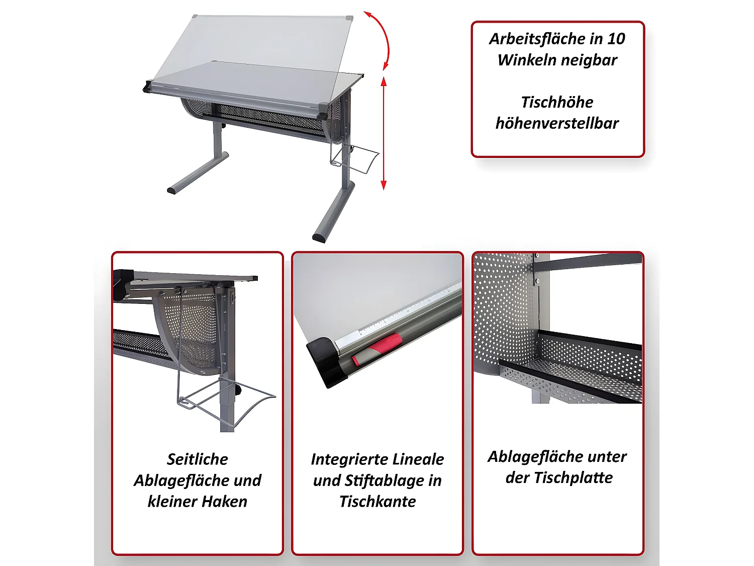 Biurko szkolne Preston,  Zielony
