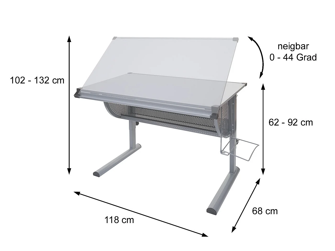 Biurko szkolne Preston,  Zielony