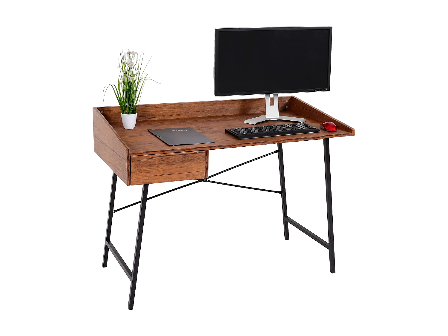 Konstrukcja 3D biurka MCW-J97,  brązowy