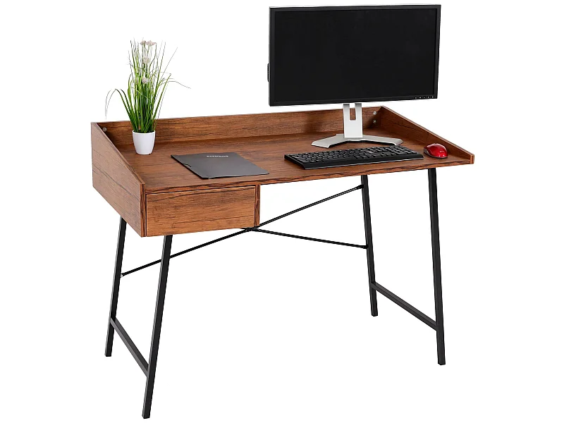 Schreibtisch MCW-J97 3D-Struktur, Braun