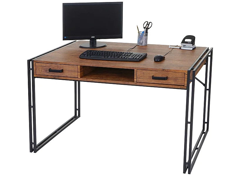 Schreibtisch MCW-A27, Wildeiche-Optik