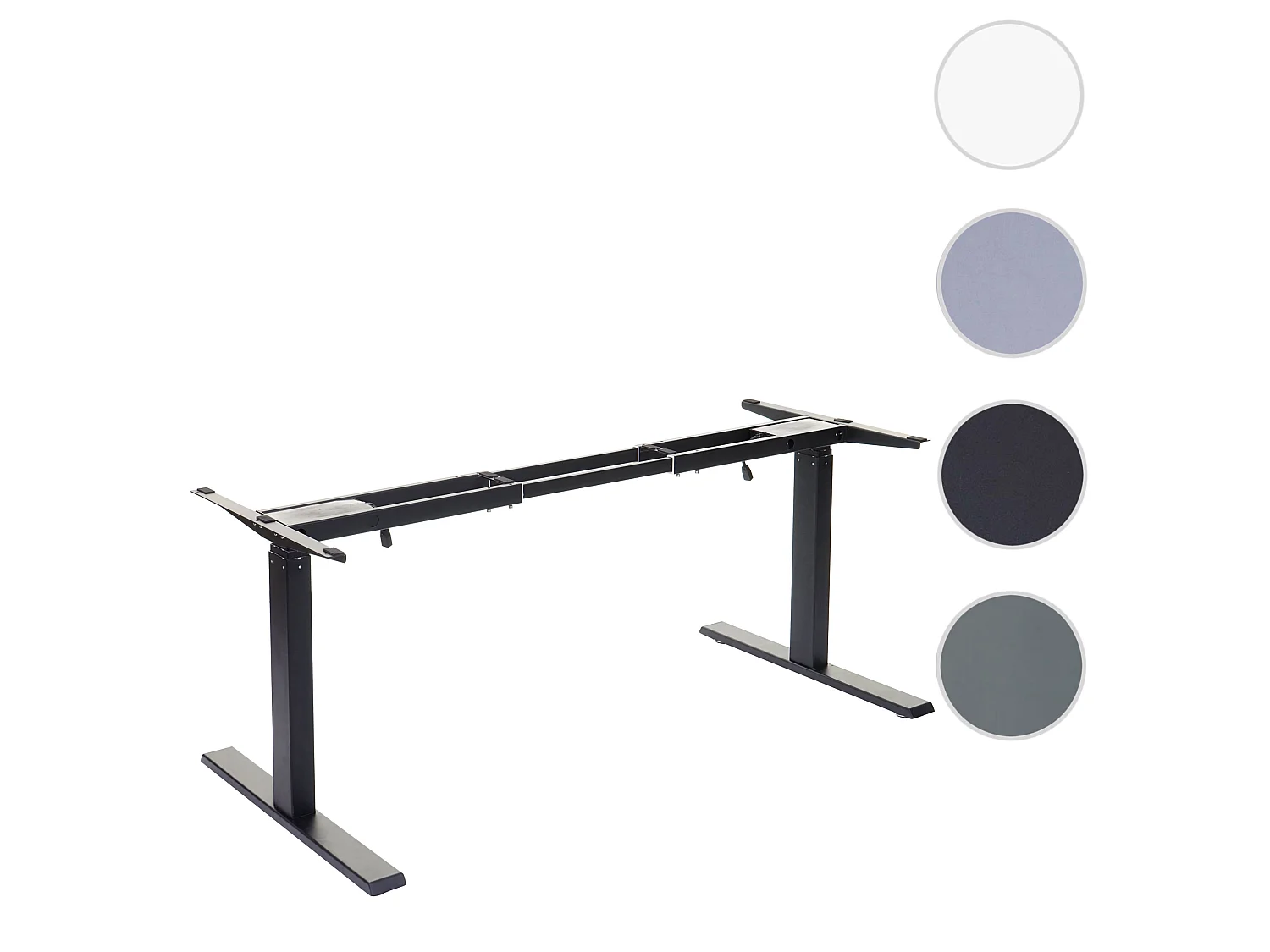 Gestell MCW-D40 für Schreibtisch, Schwarz