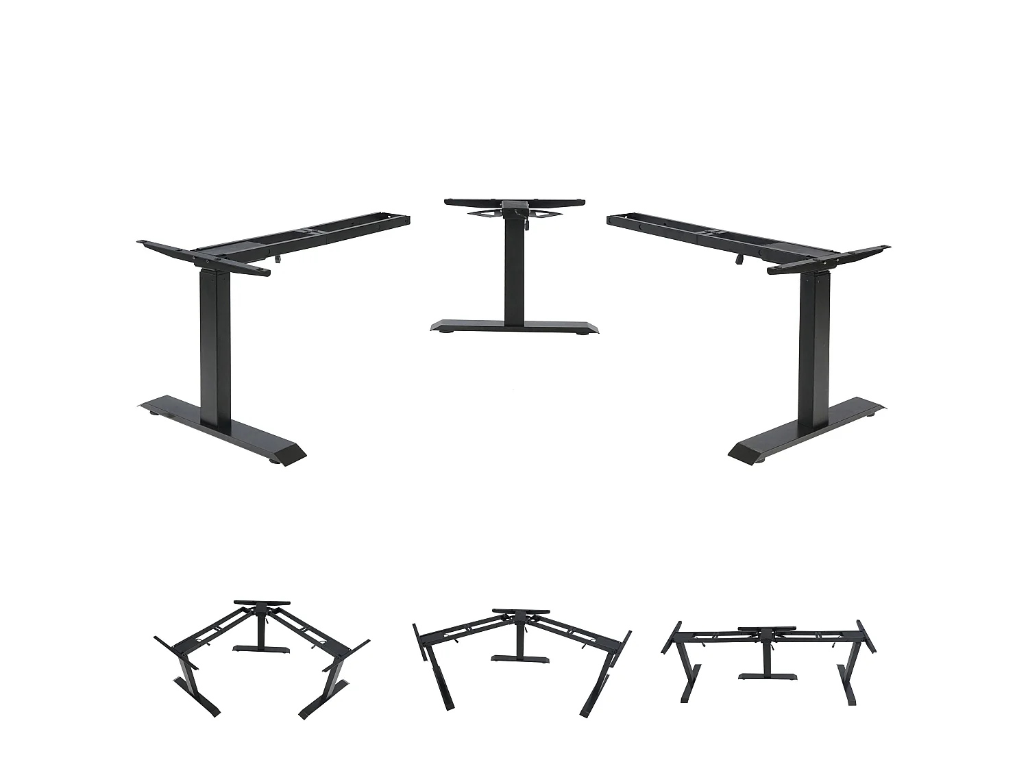 3in1 Gestell MCW-D40 Variabel Elektrisch, Schwarz