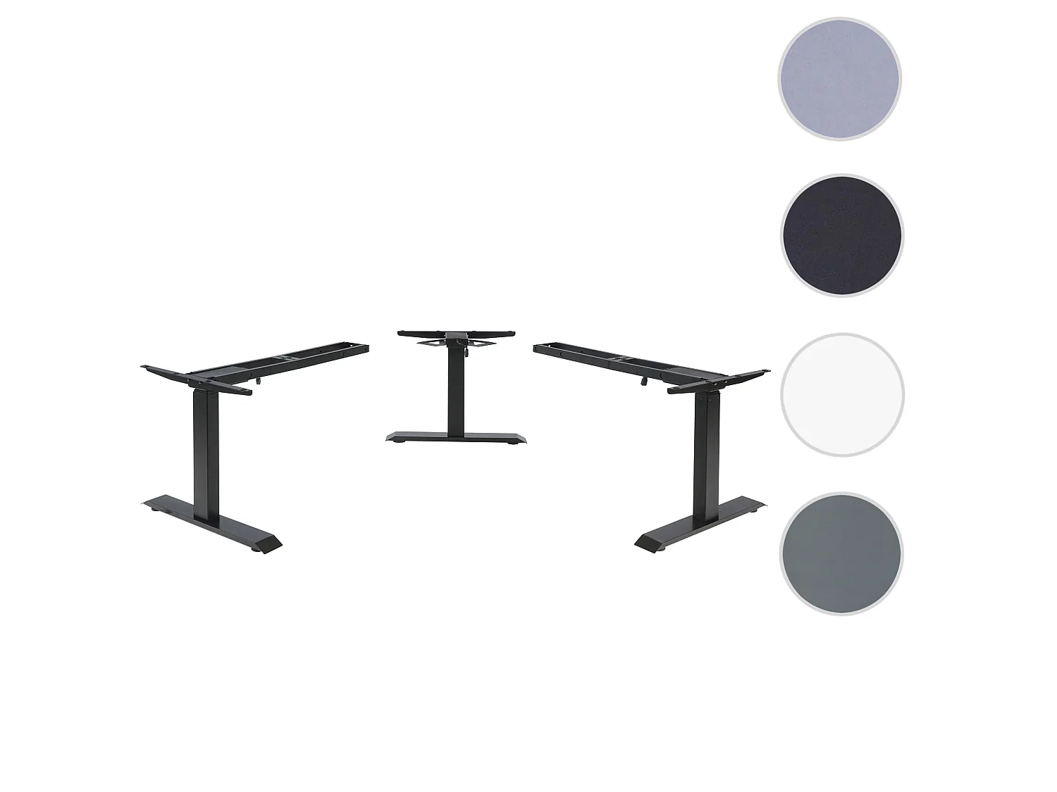 3in1 Gestell MCW-D40 Variabel Elektrisch, Schwarz