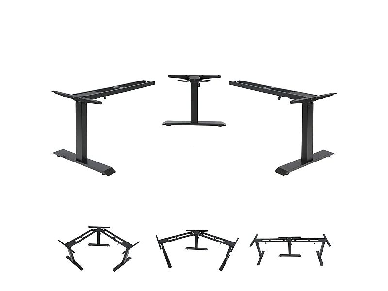 3in1 Gestell MCW-D40 Variabel Elektrisch, Schwarz