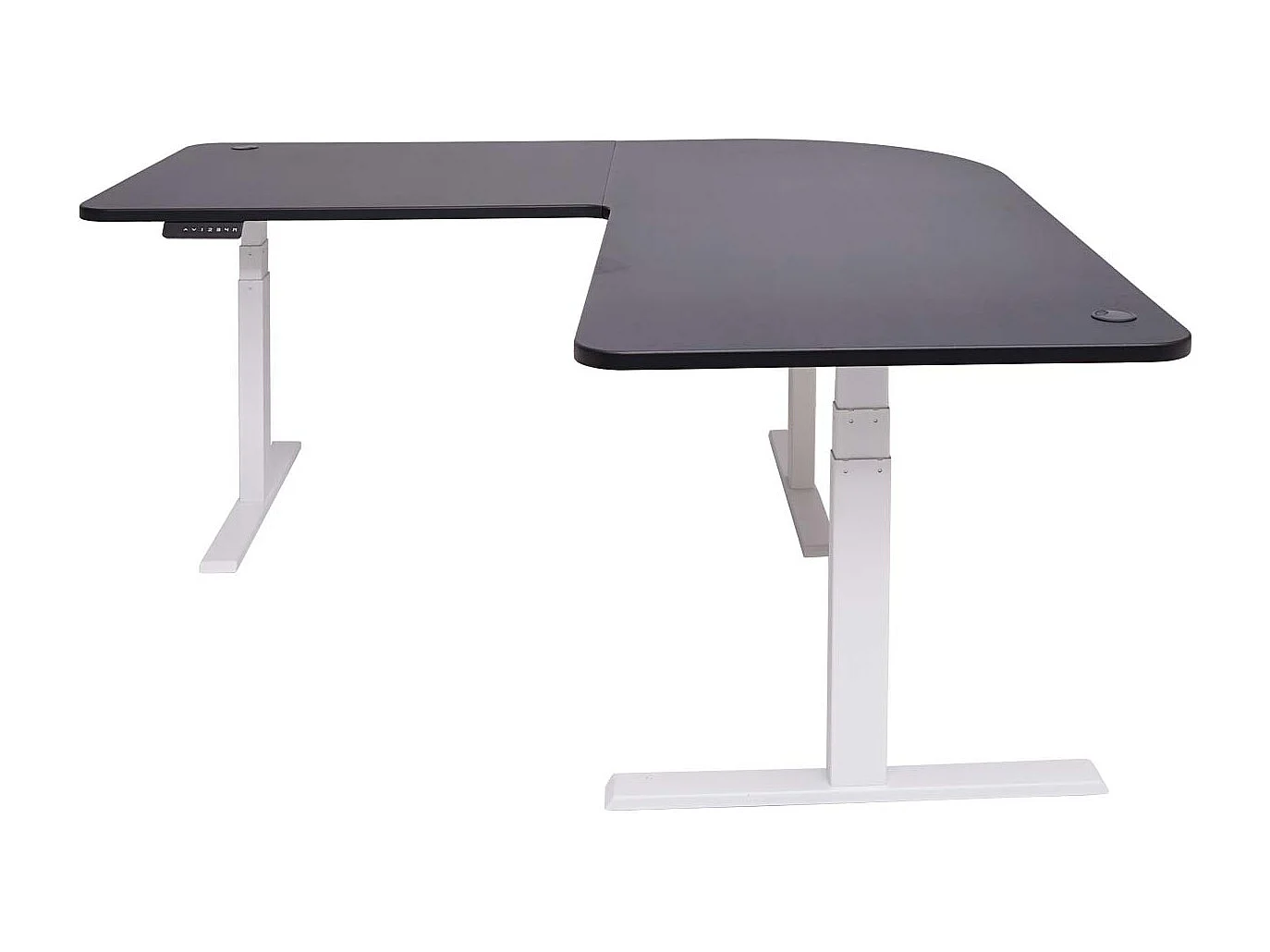 Eck-Schreibtisch MCW-D40, Schwarz, weiß