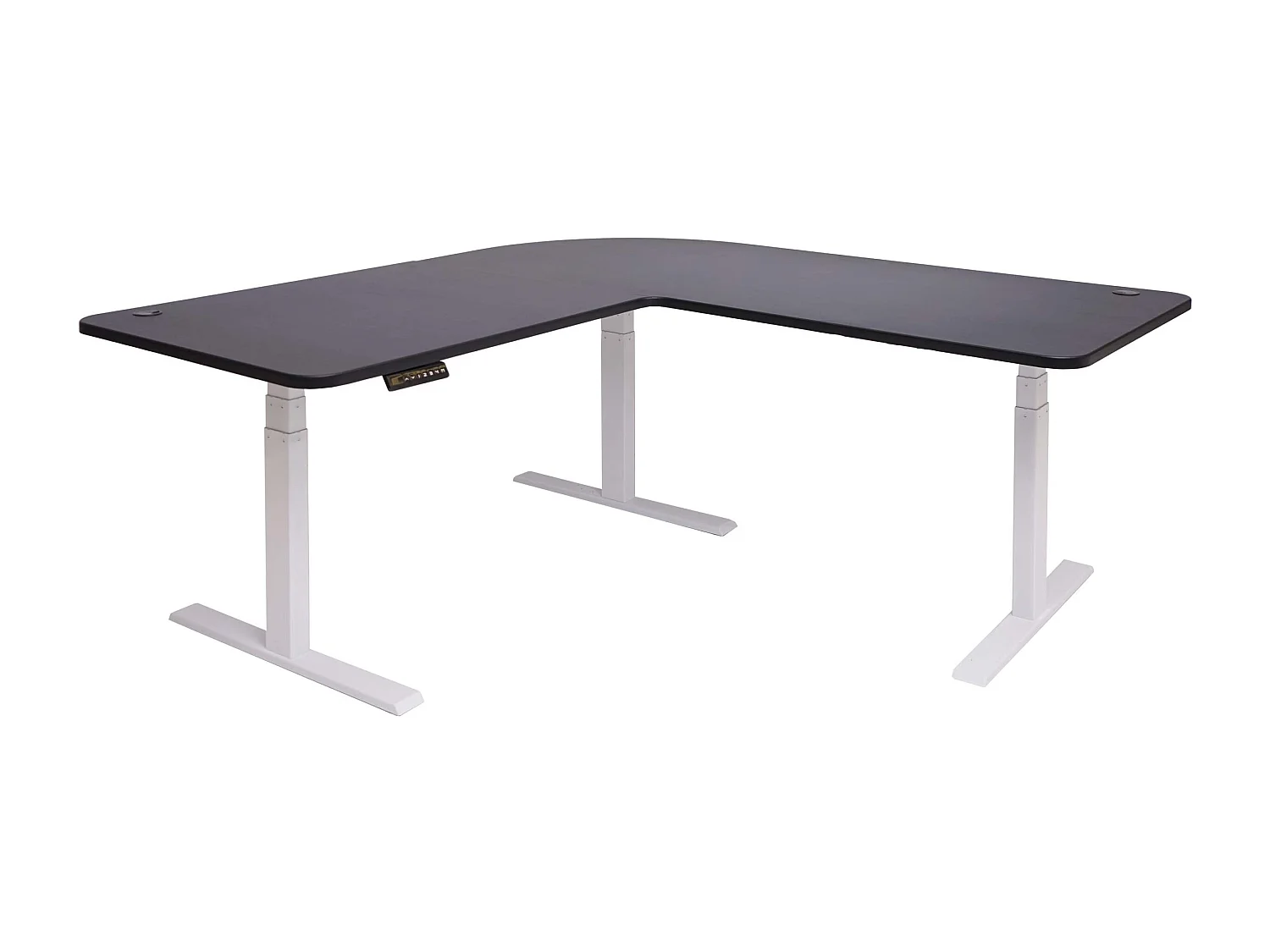 Eck-Schreibtisch MCW-D40, Schwarz, weiß