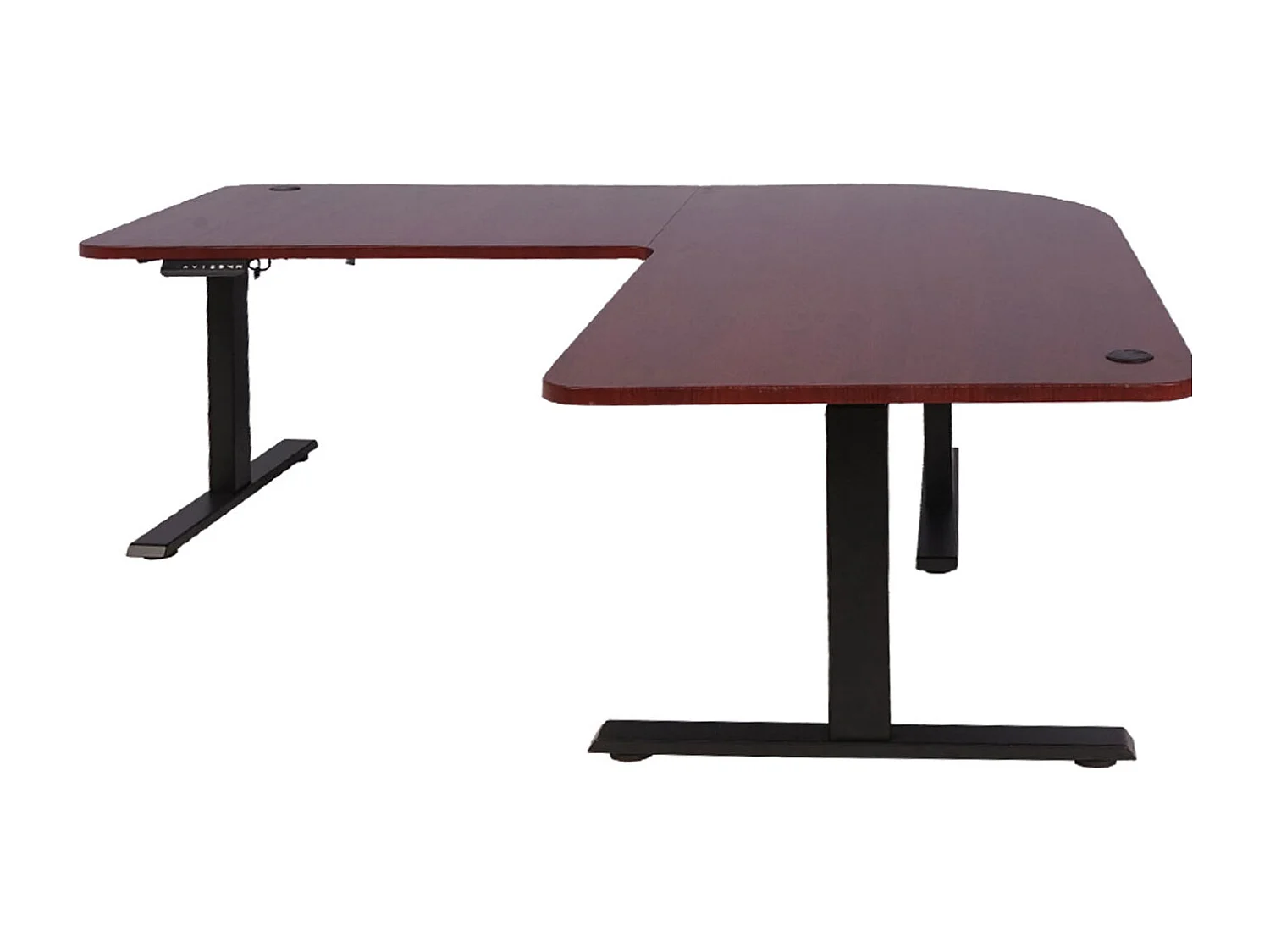 Eck-Schreibtisch MCW-D40, Kirsch-Dekor, schwarz