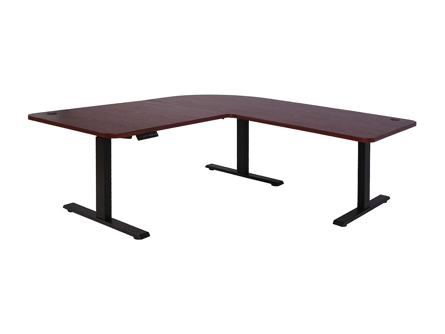 Eck-Schreibtisch MCW-D40, Kirsch-Dekor, schwarz