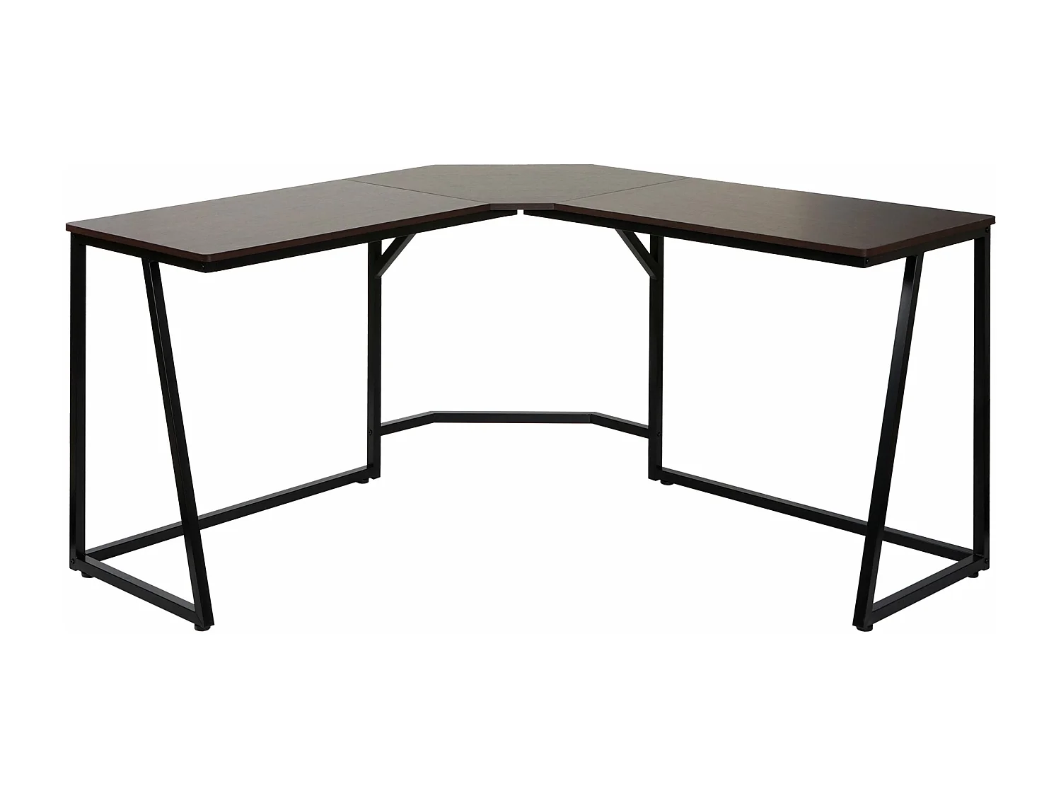 Biurko narożne MCW-K66,  ciemny brąz