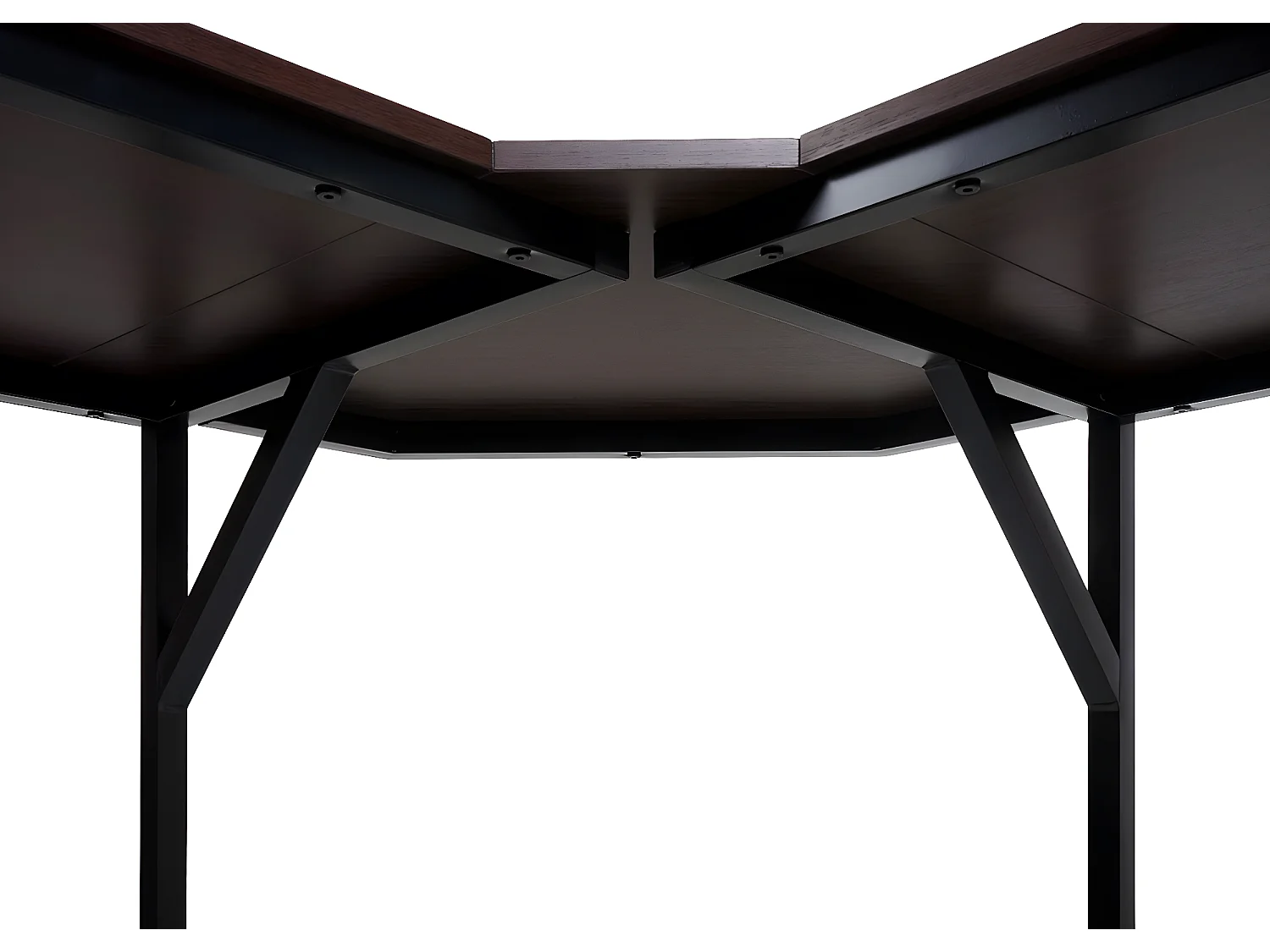 Biurko narożne MCW-K66,  ciemny brąz