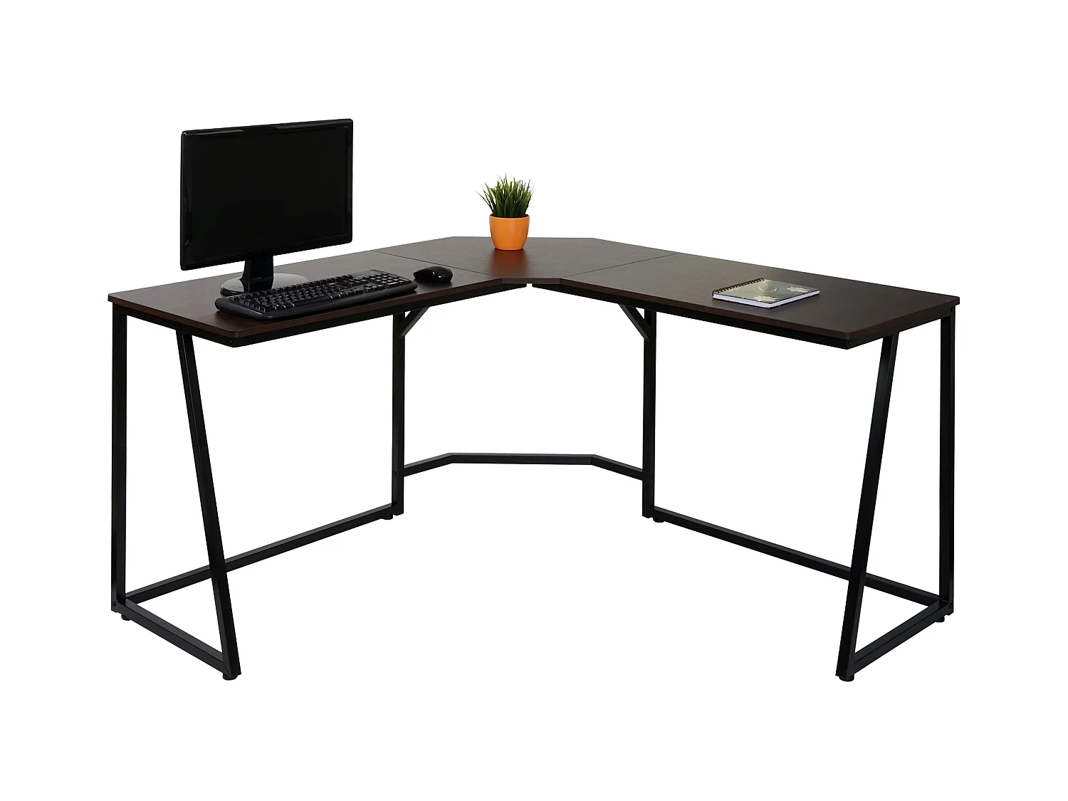 Bureau d'angle MCW-K66,  brun foncé