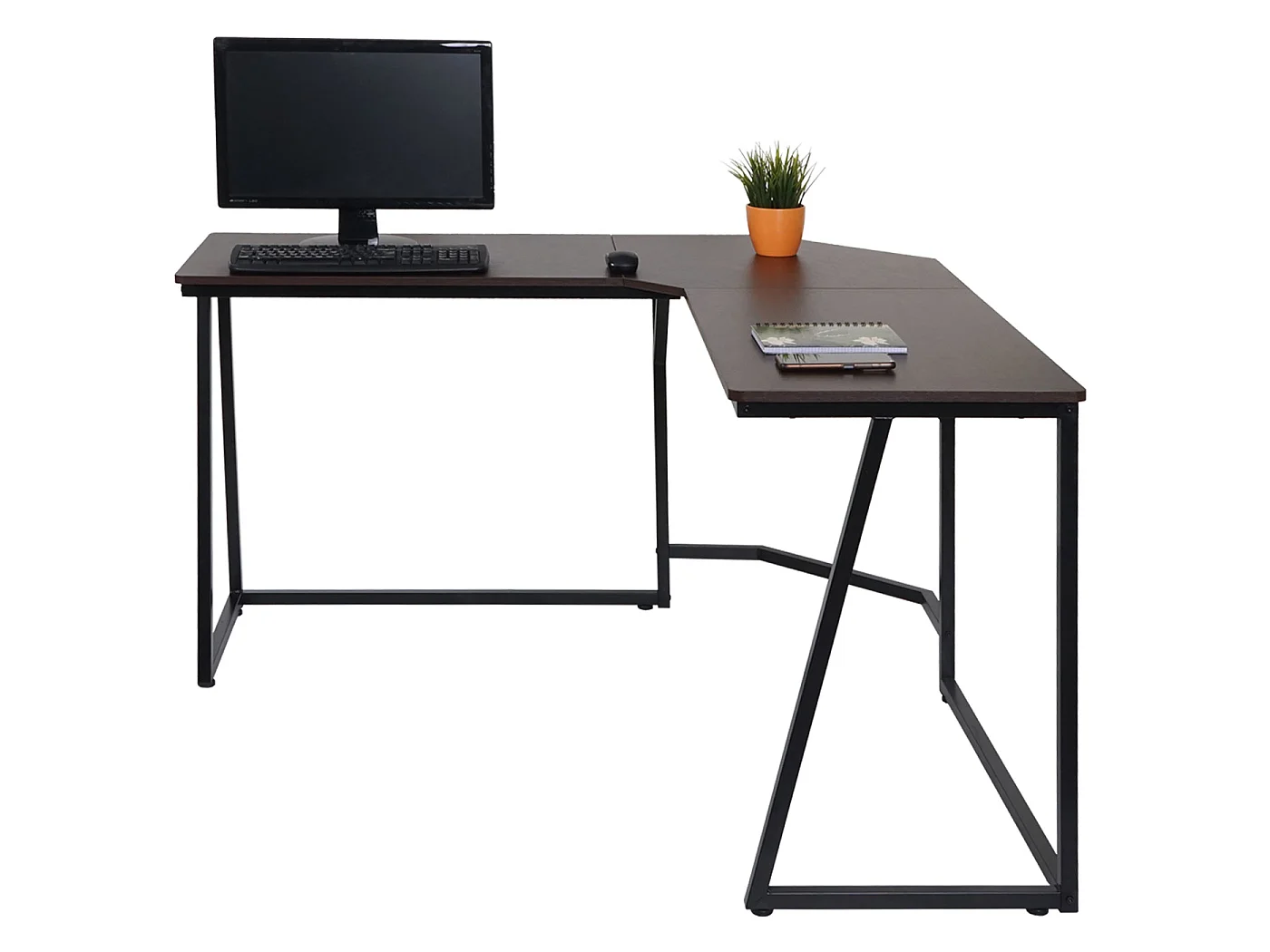 Bureau d'angle MCW-K66,  brun foncé
