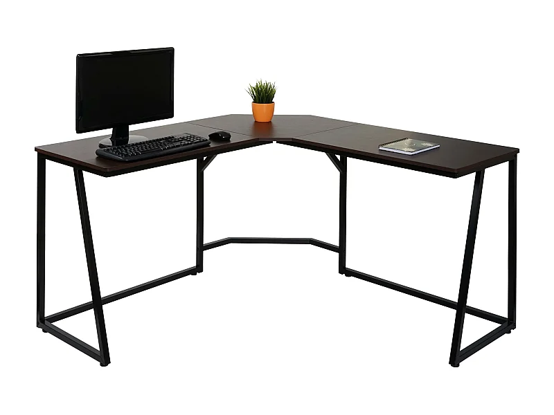 Eck-Schreibtisch MCW-K66, Dunkelbraun