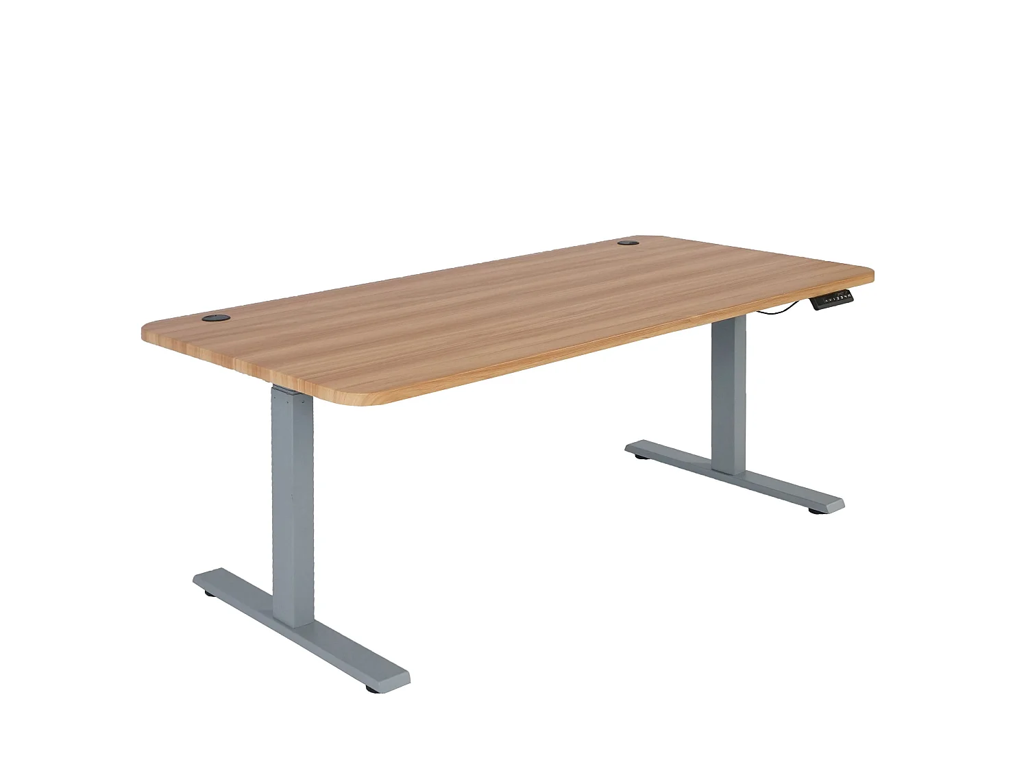 Schreibtisch MCW-D40, Eiche-Dekor, grau