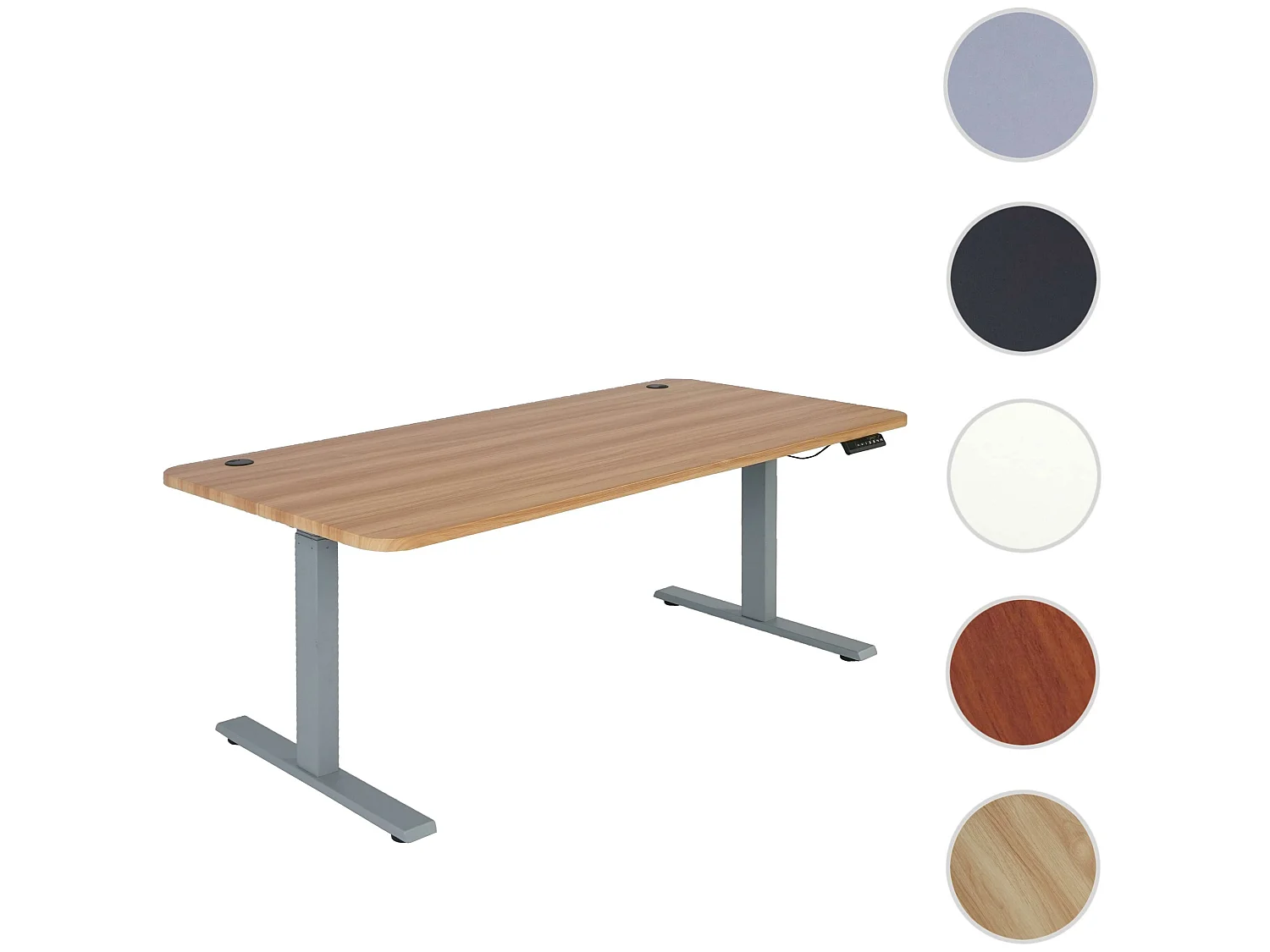 Schreibtisch MCW-D40, Eiche-Dekor, grau