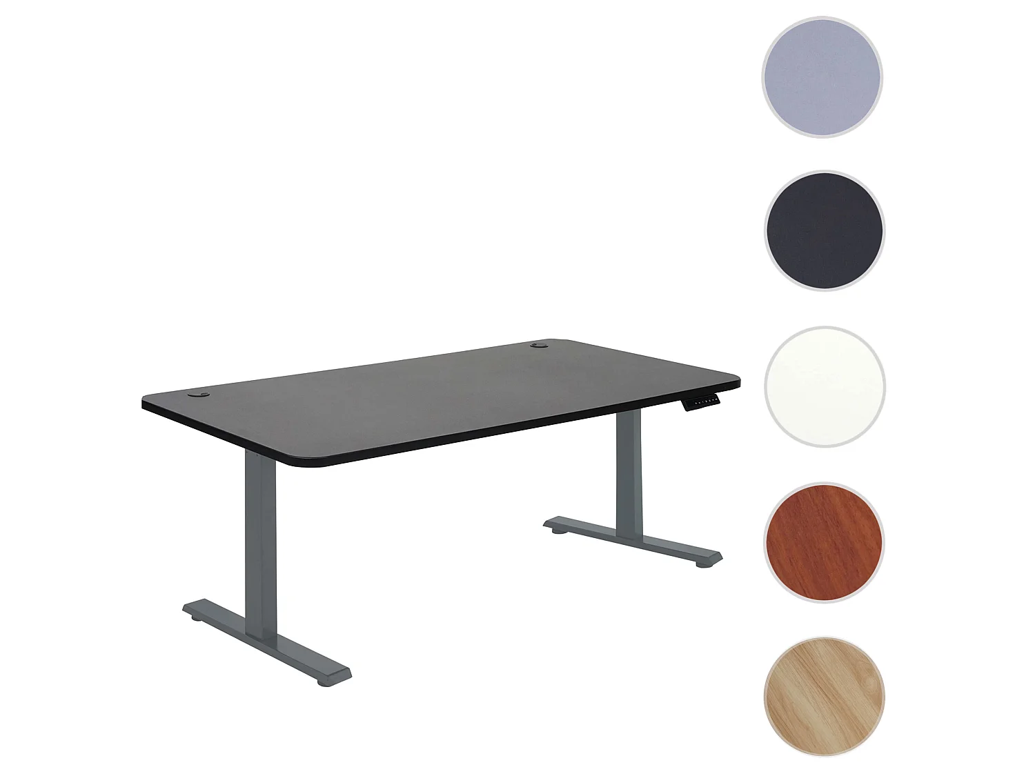 Schreibtisch MCW-D40, Schwarz, anthrazit-grau