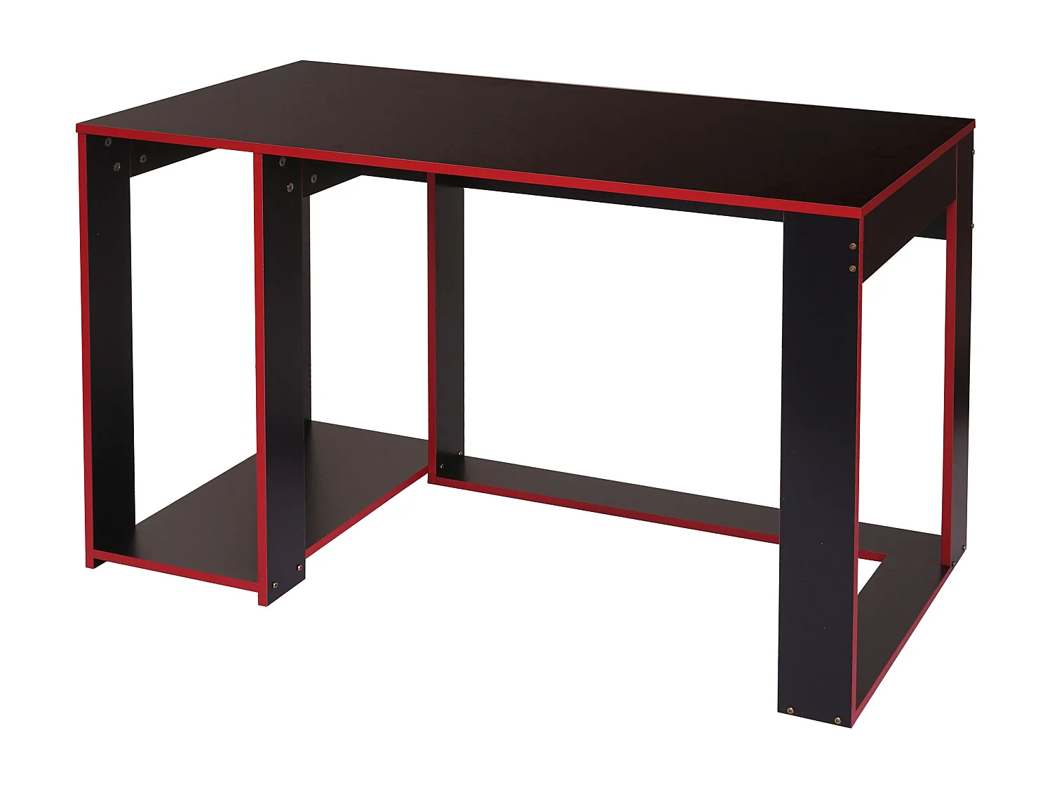 Schreibtisch MCW-J26, Schwarz-rot