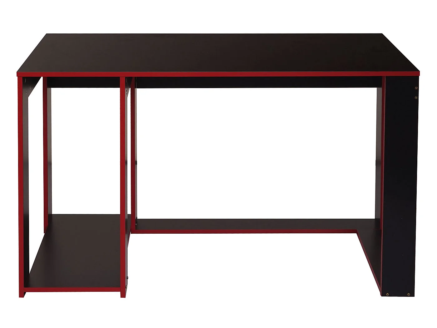 Schreibtisch MCW-J26, Schwarz-rot