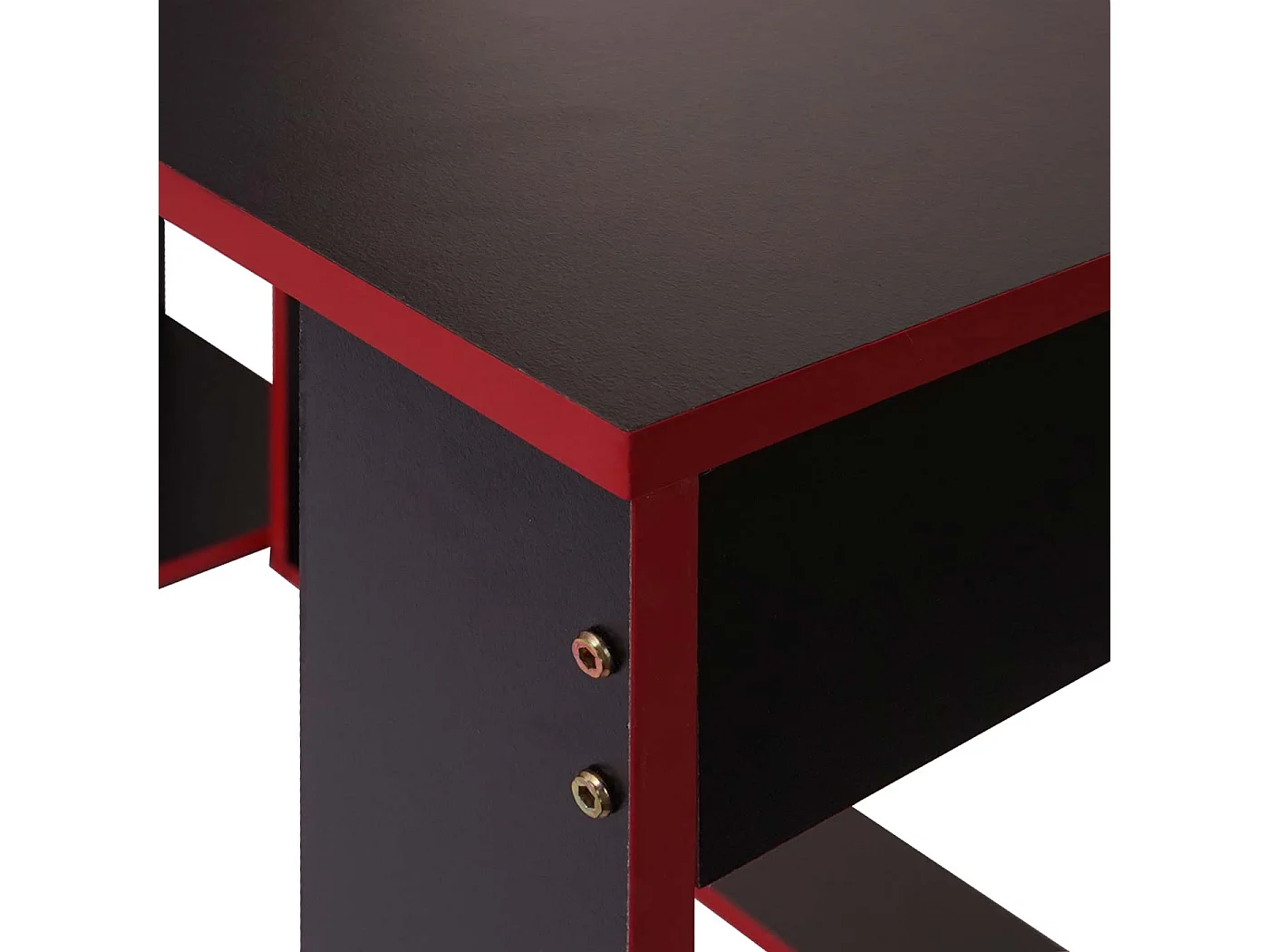 Schreibtisch MCW-J26, Schwarz-rot