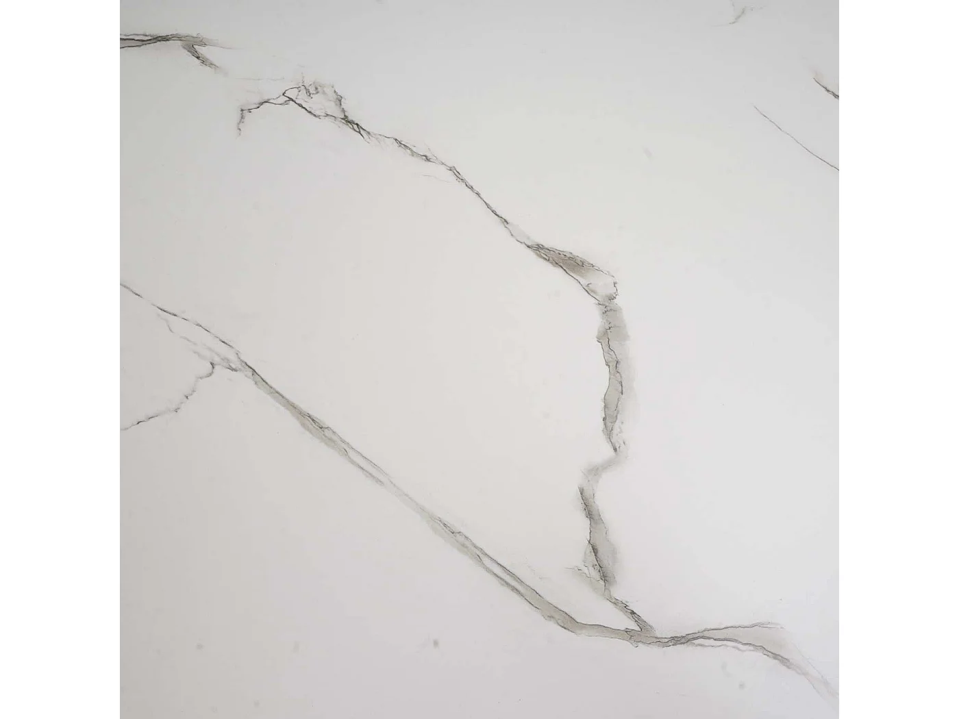 Scrivania pc laptop tavolino ripiani regolabili MCW-K81 120x100x60cm ferro MDF bianco effetto marmo