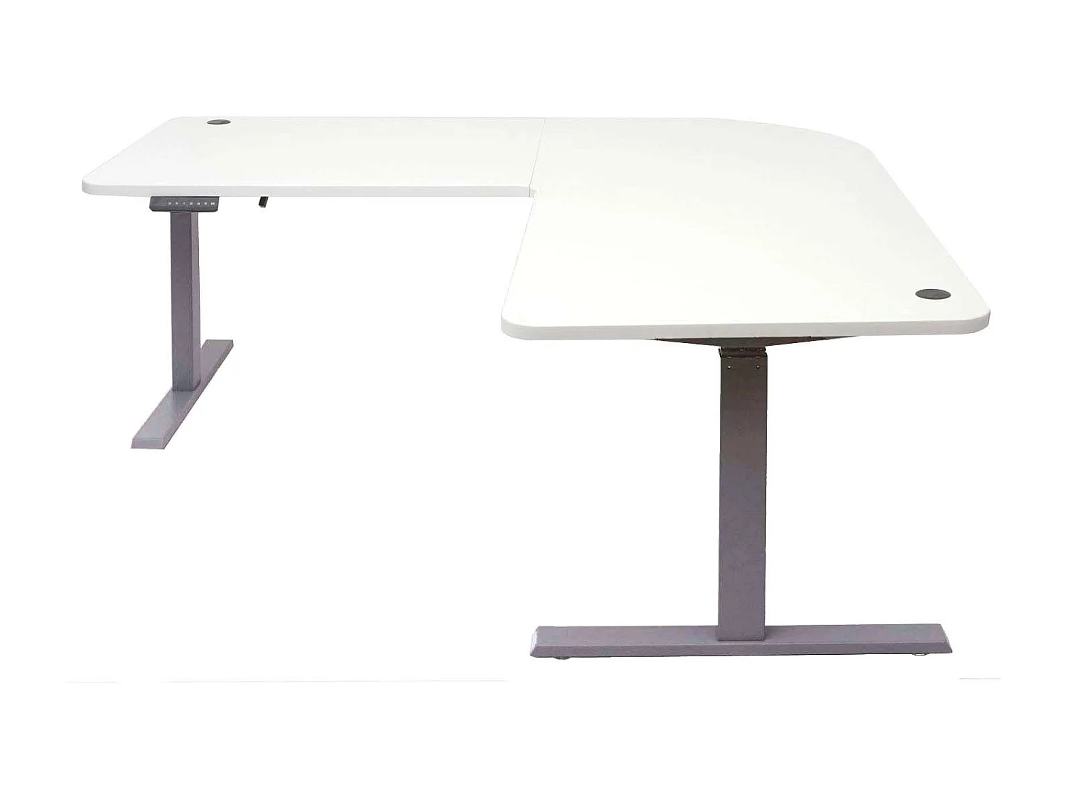 Eck-Schreibtisch MCW-D40, Weiß, anthrazit-grau