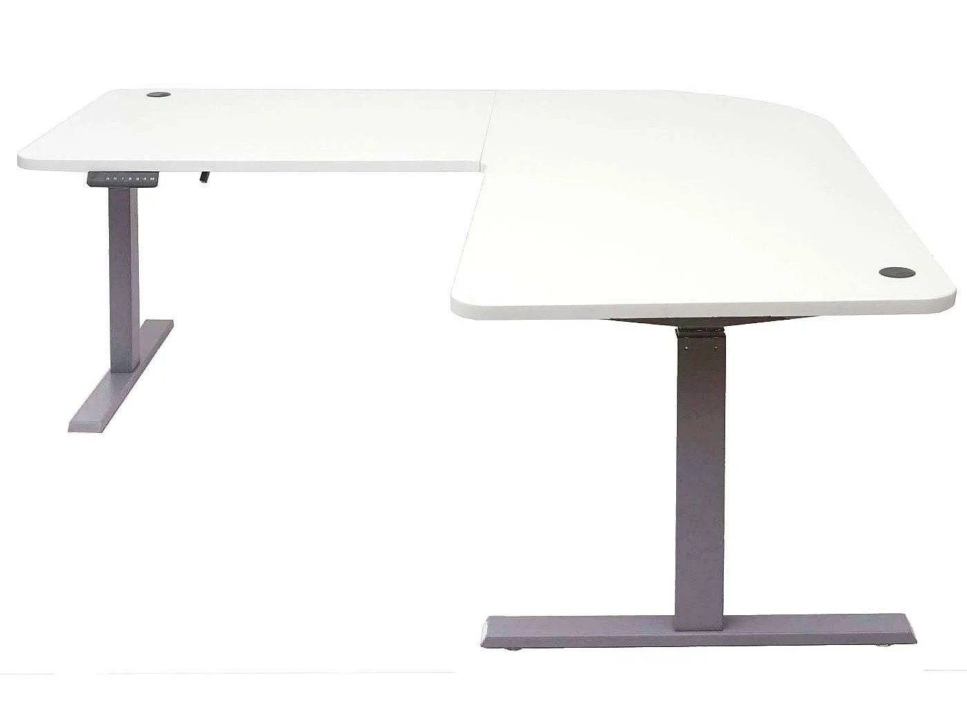 Eck-Schreibtisch MCW-D40, Weiß, anthrazit-grau