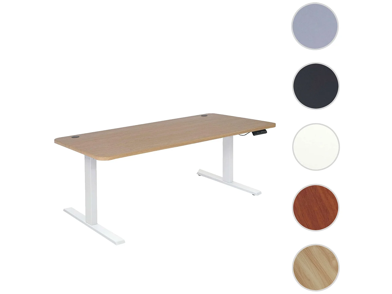 Schreibtisch MCW-D40, Hellbraun, weiß