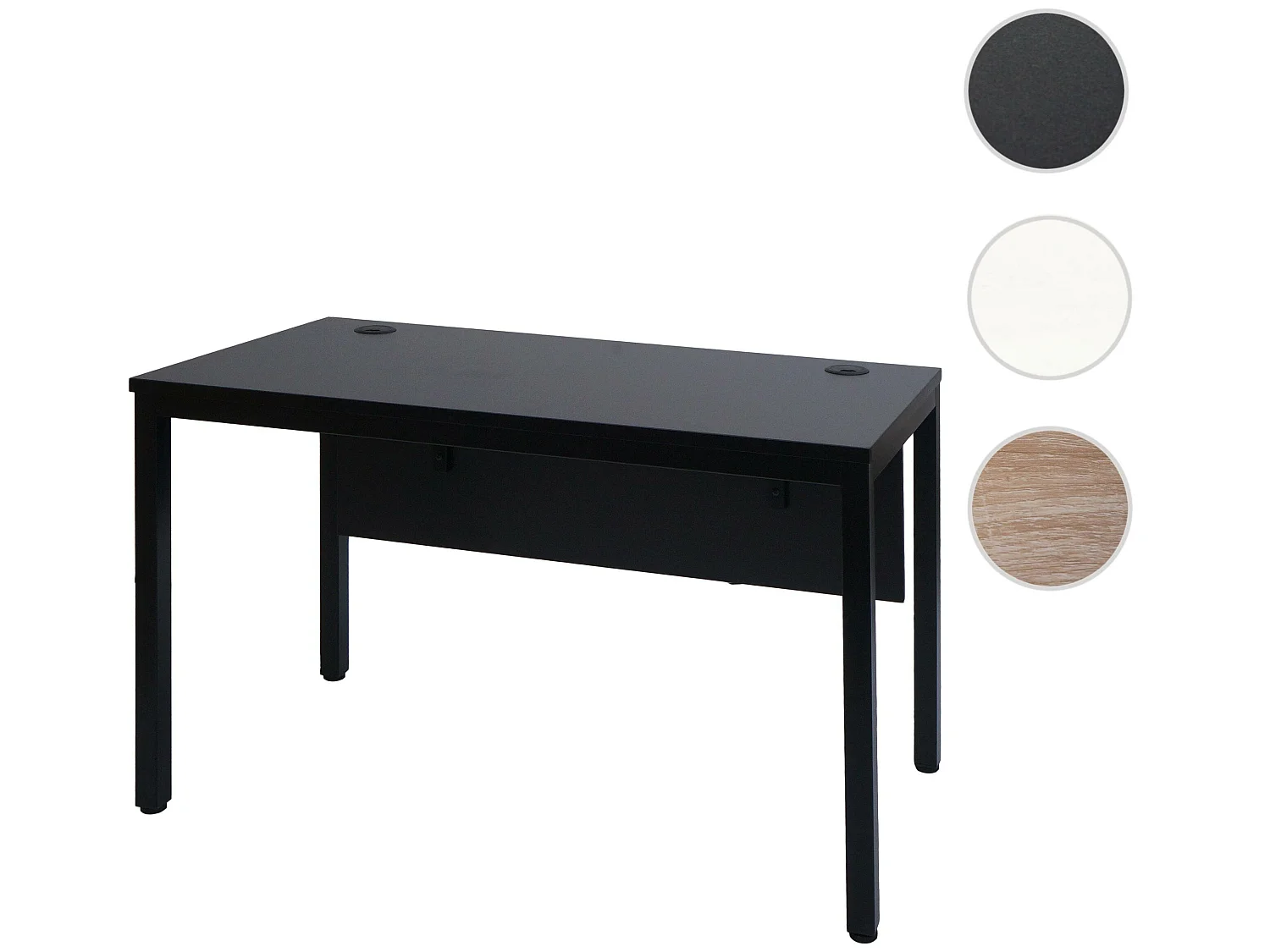 Scrivania ufficio studio MCW-E94 MDF rivestimento melaminico nero