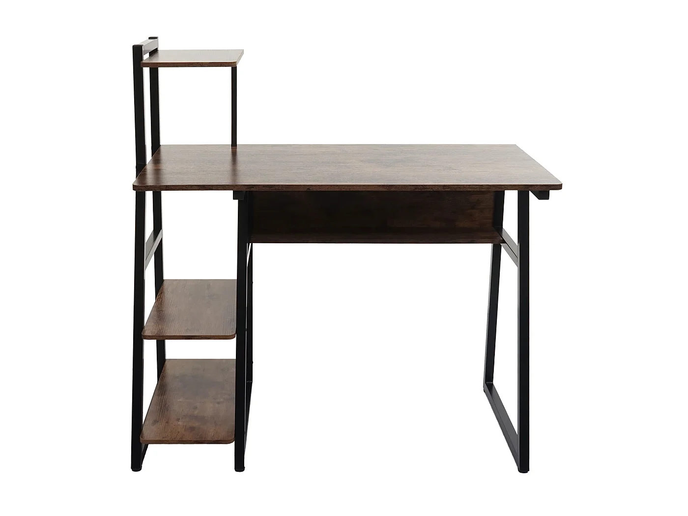 Bureau avec étagère MCW-K68,  brun