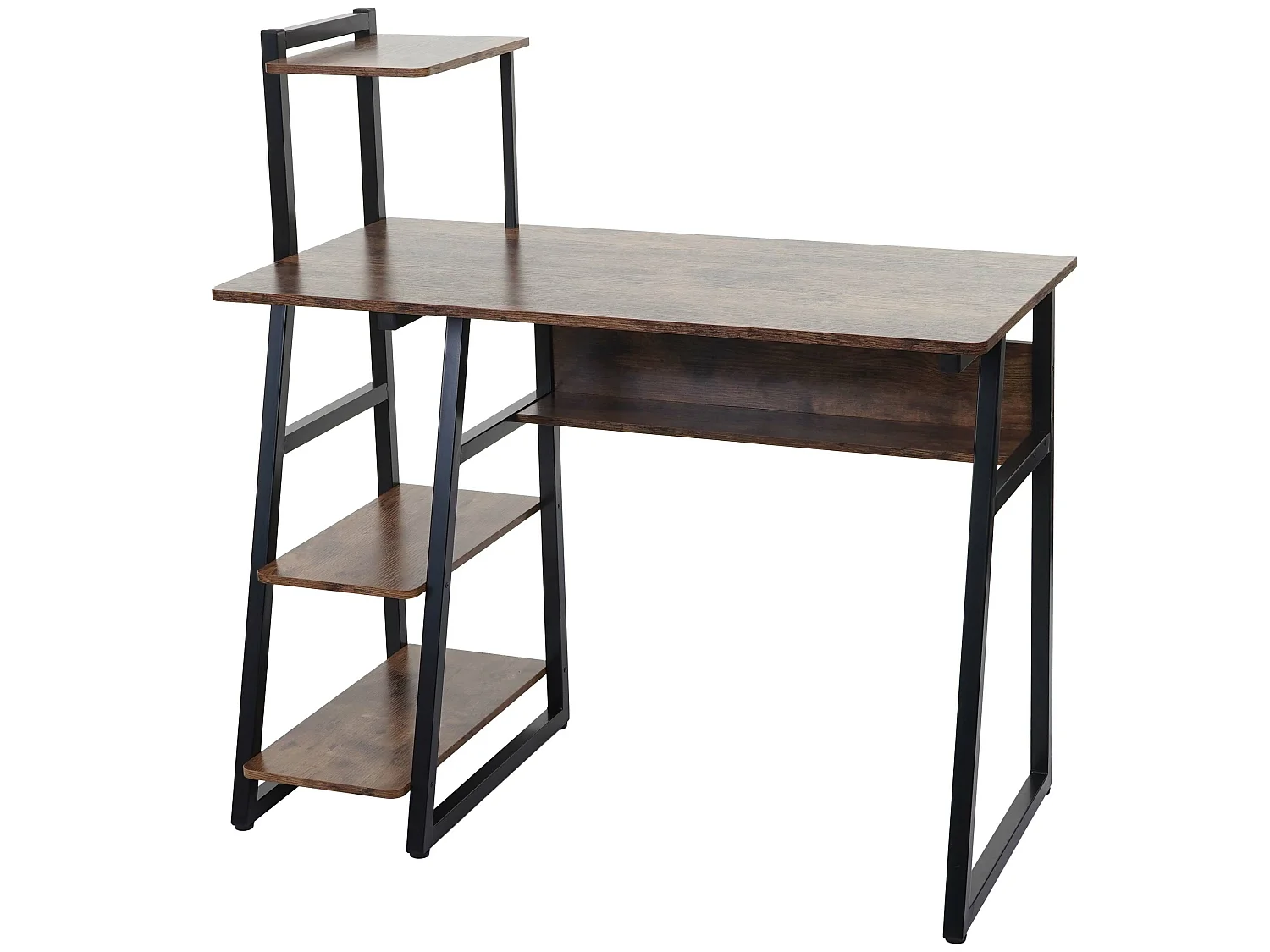 Bureau avec étagère MCW-K68,  brun
