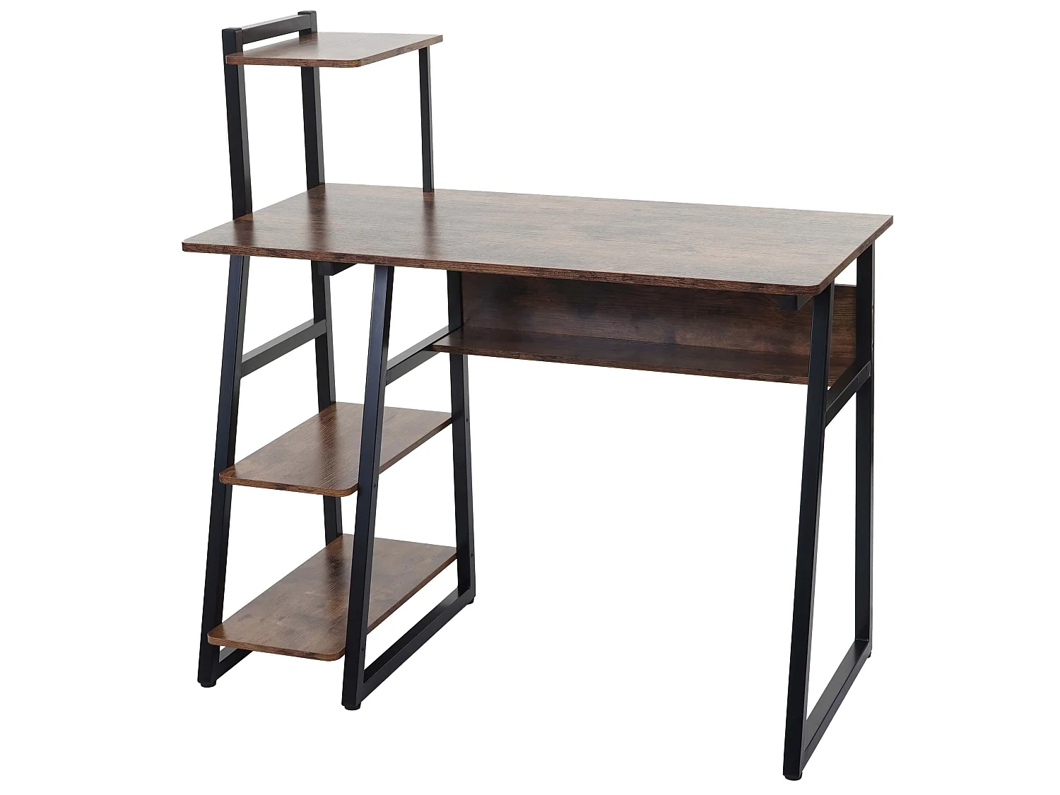 Bureau avec étagère MCW-K68,  brun