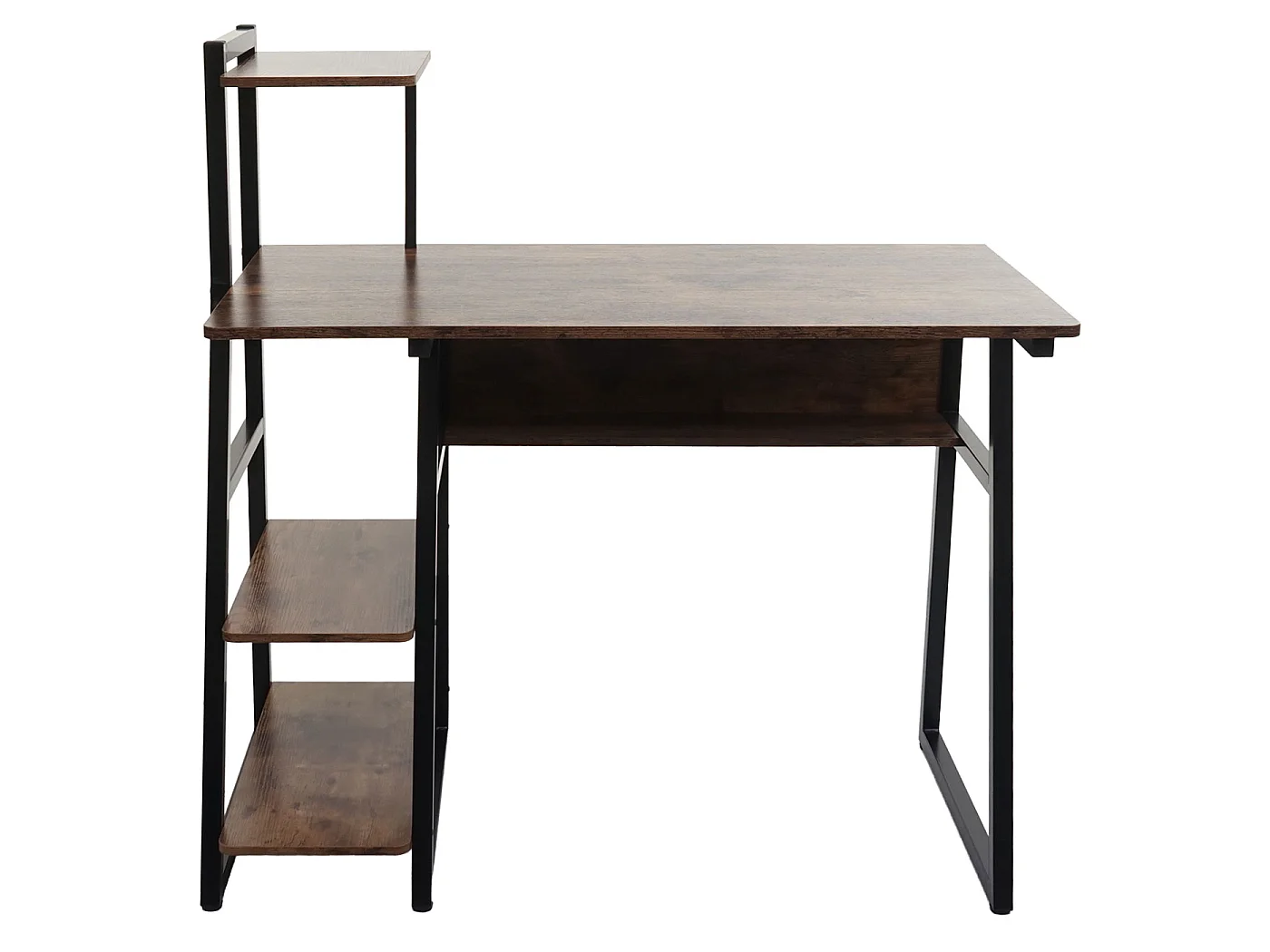 Bureau avec étagère MCW-K68,  brun