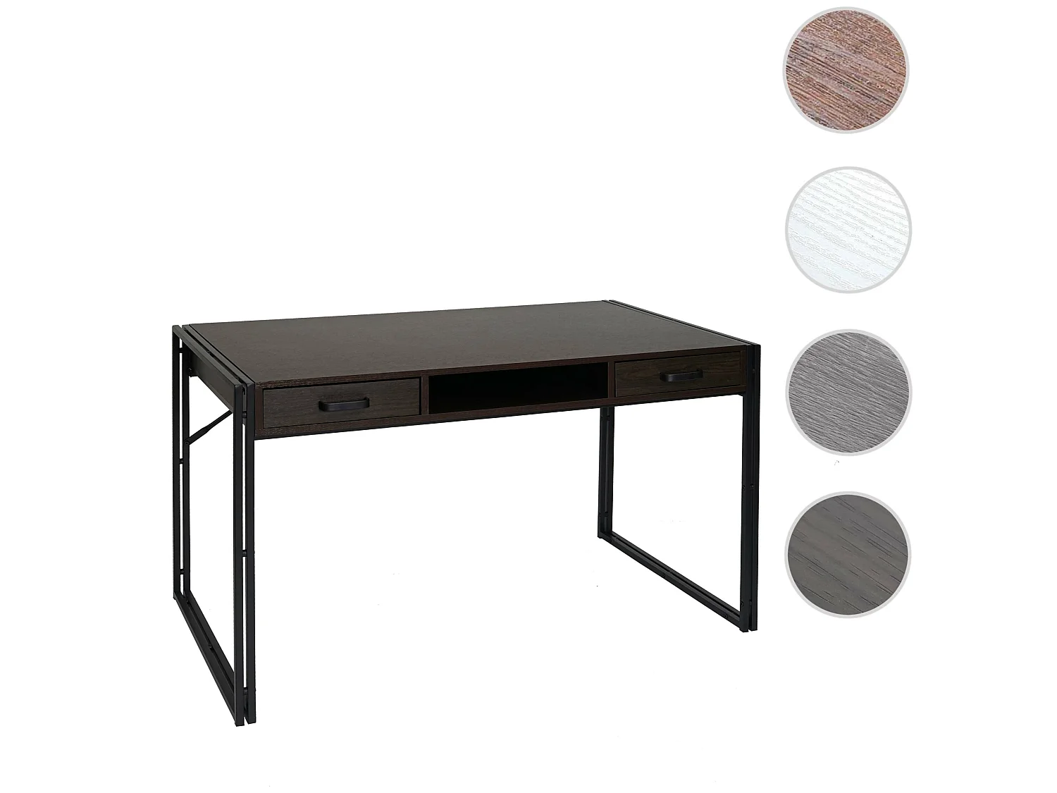 Biurko MCW-A27,  ciemny brąz