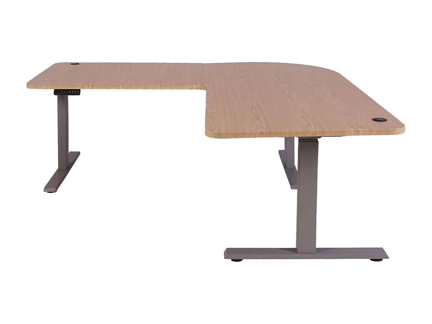 Eck-Schreibtisch MCW-D40, Hellbraun, anthrazit-grau